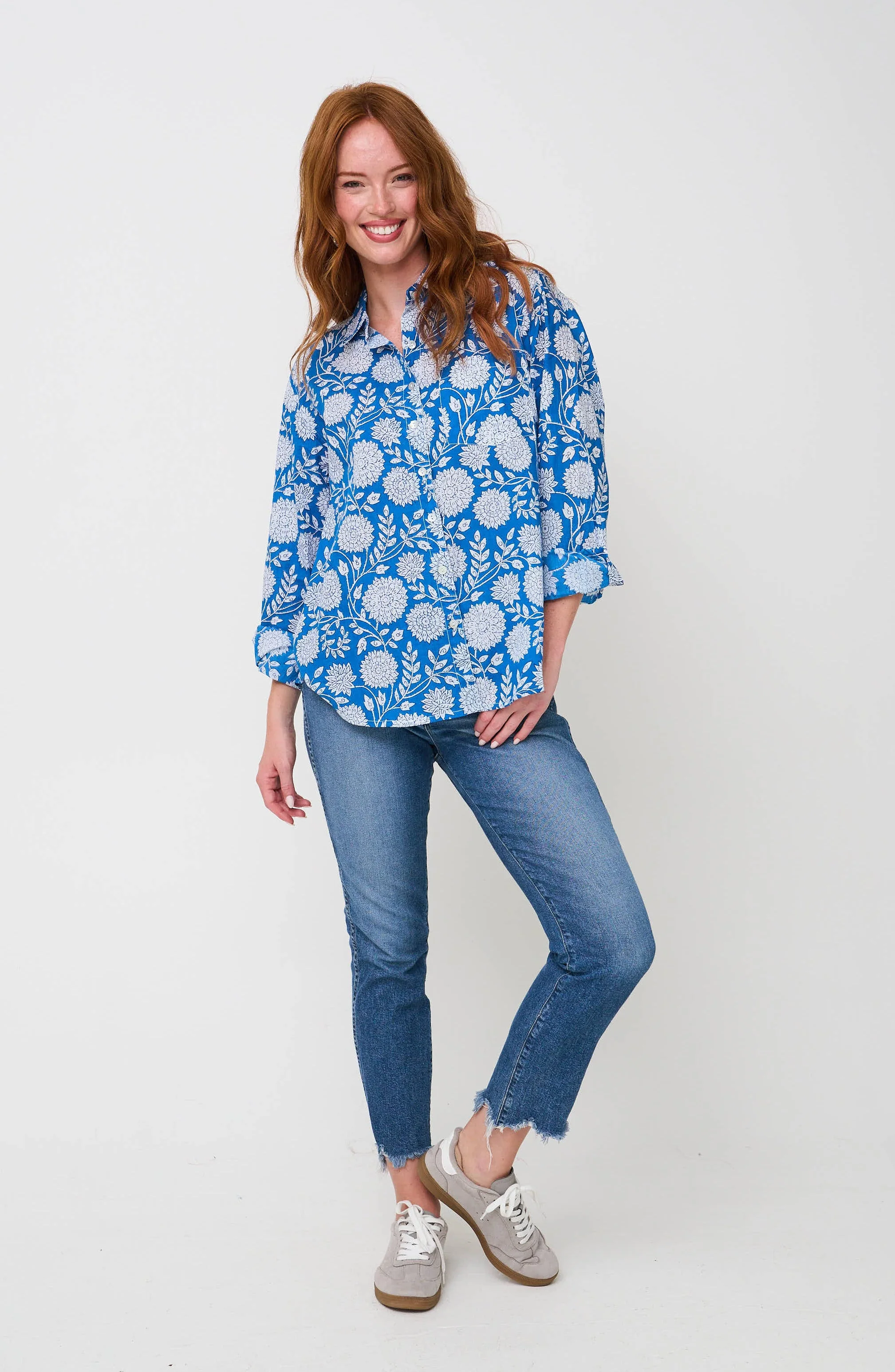 Good Boyfriend Shirt - Hydrangea Beauty Cobalt - Image 3