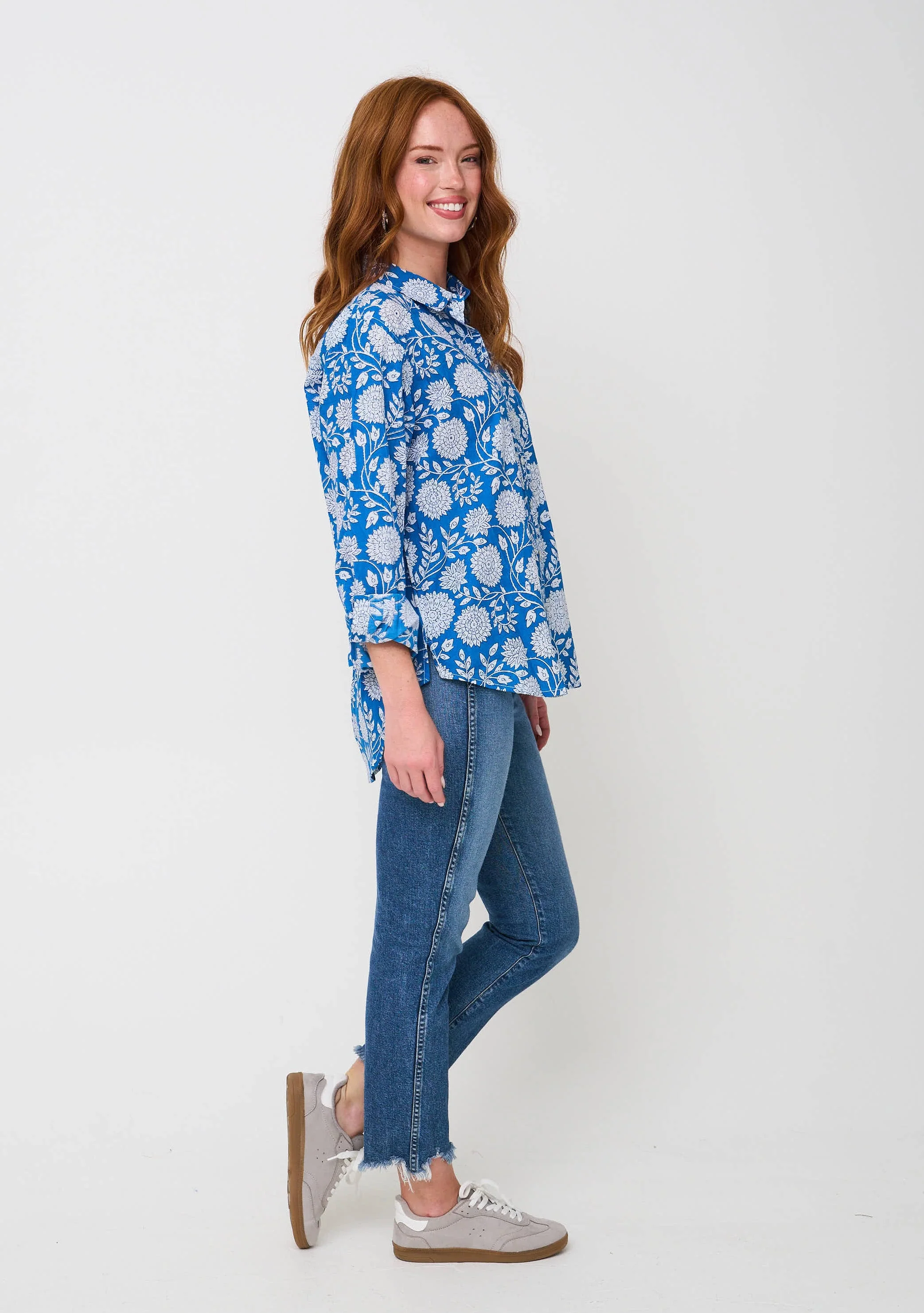 Good Boyfriend Shirt - Hydrangea Beauty Cobalt - Image 4