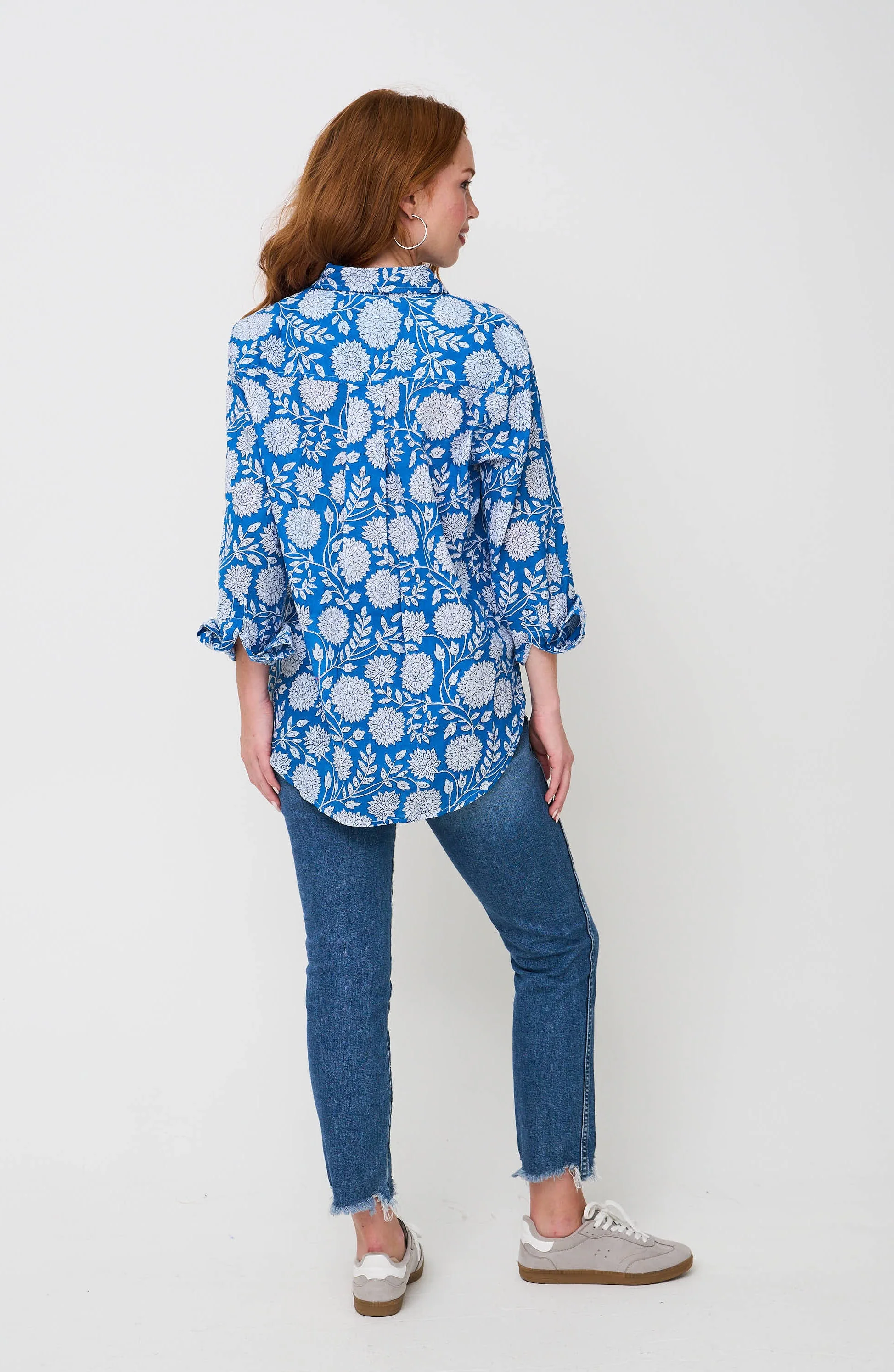 Good Boyfriend Shirt - Hydrangea Beauty Cobalt - Image 5