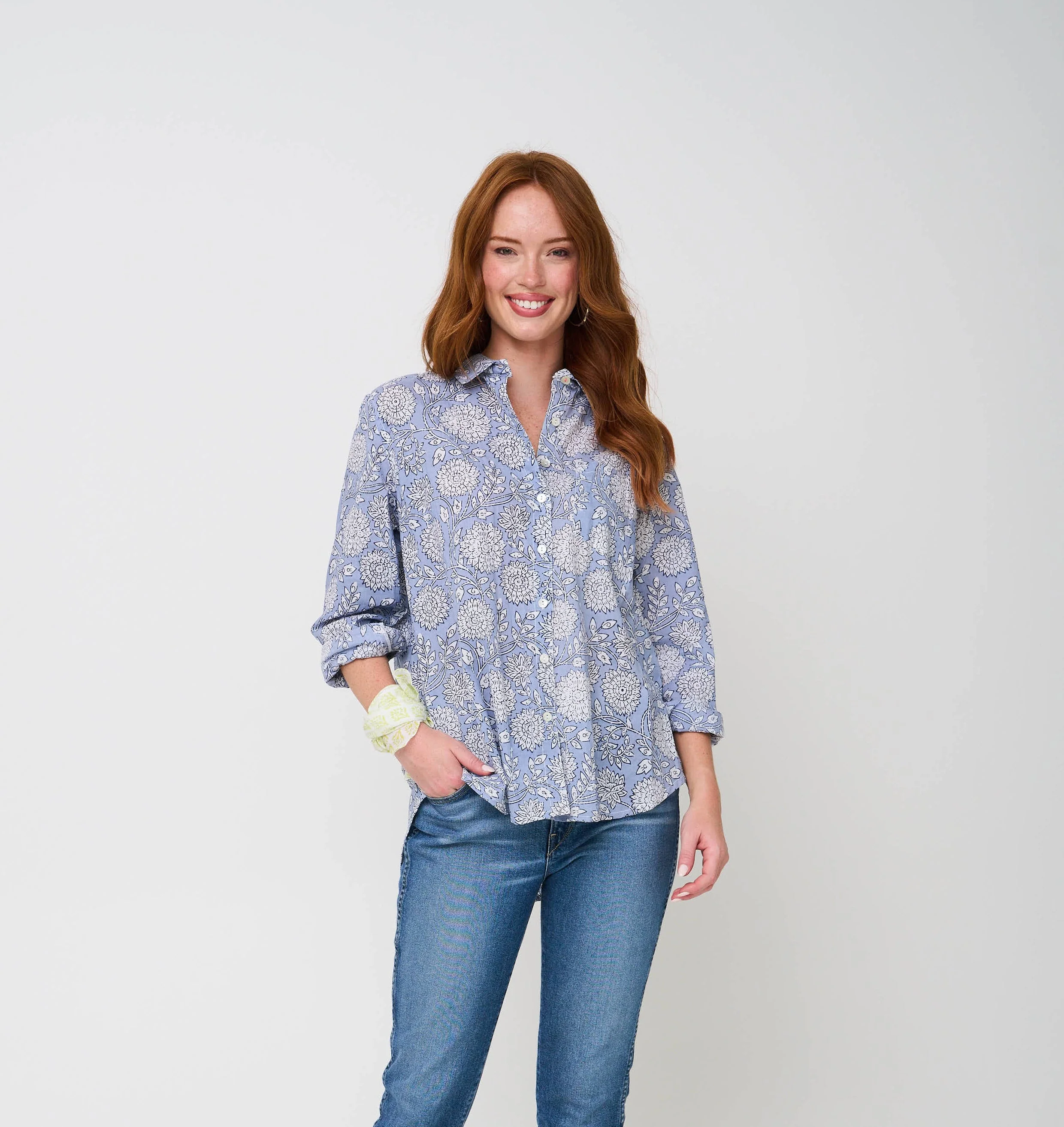 Good Boyfriend Shirt - Hydrangea Beauty Cornflower Blue - Image 3