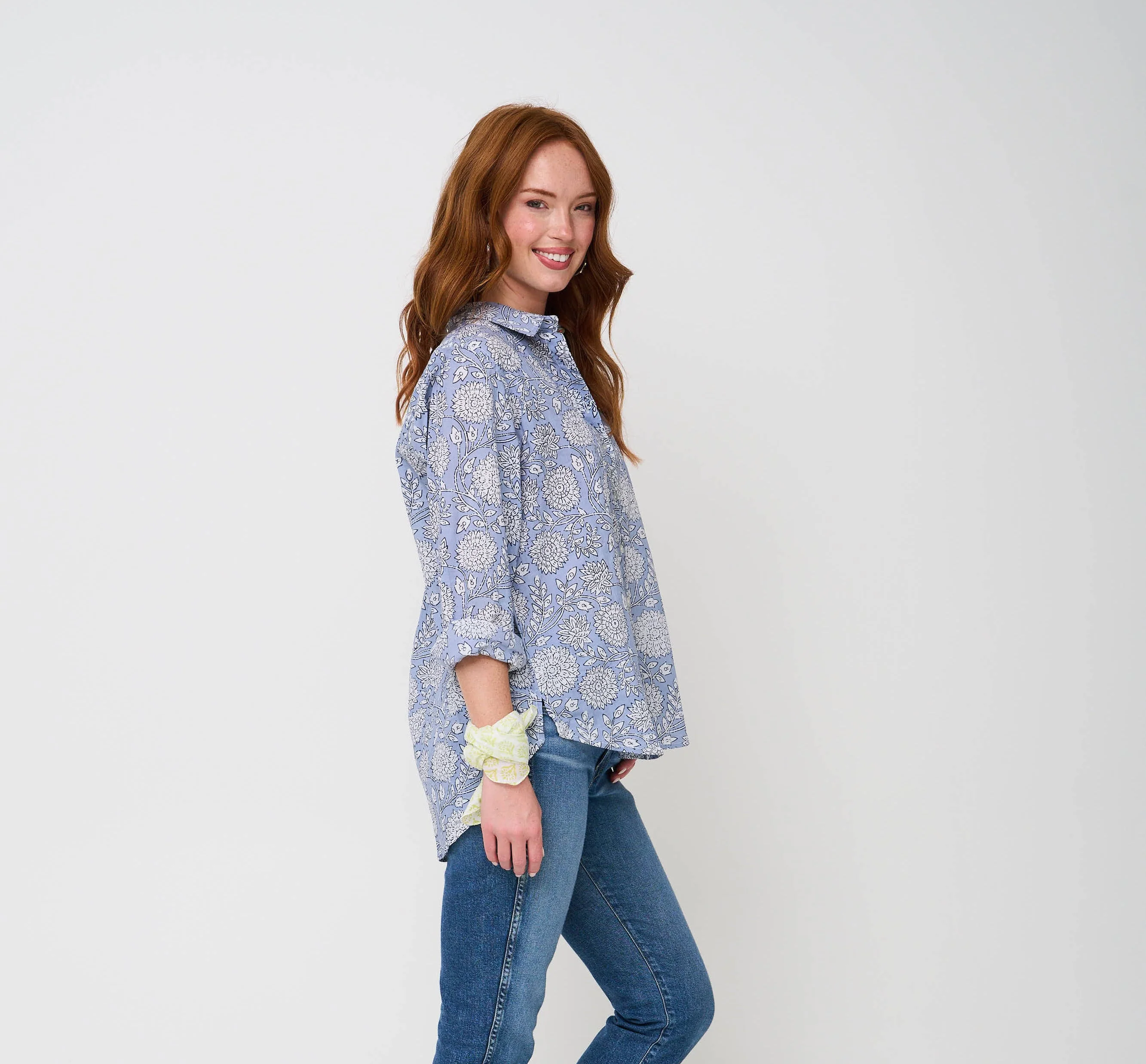 Good Boyfriend Shirt - Hydrangea Beauty Cornflower Blue - Image 4