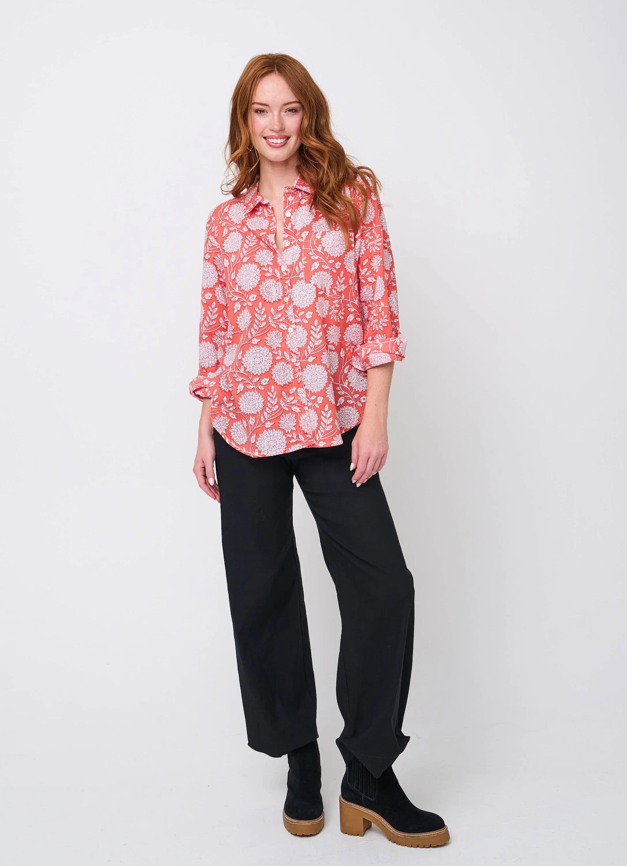 Good Boyfriend Shirt - Hydrangea Beauty Papaya - Image 2