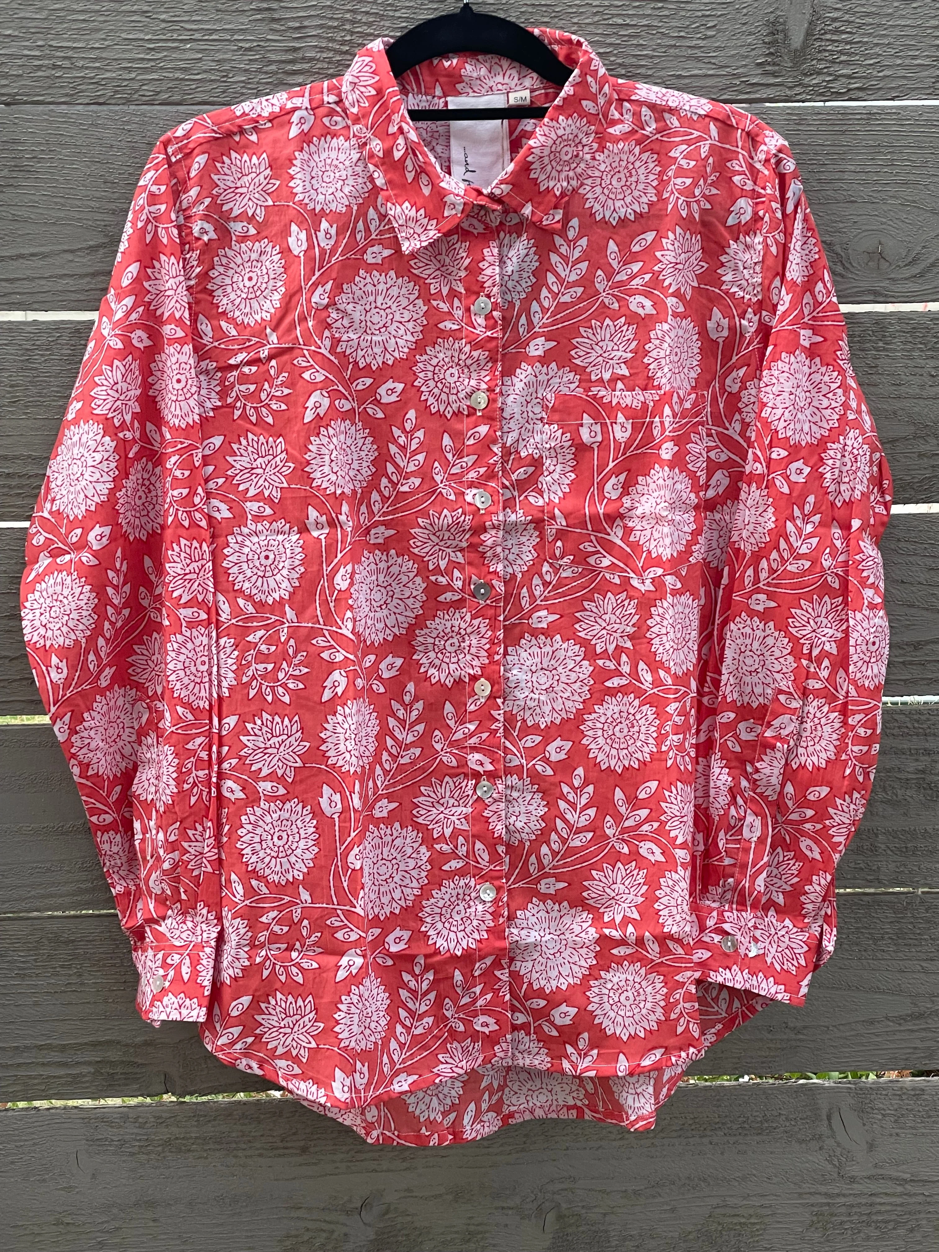 Good Boyfriend Shirt - Hydrangea Beauty Papaya - Image 7