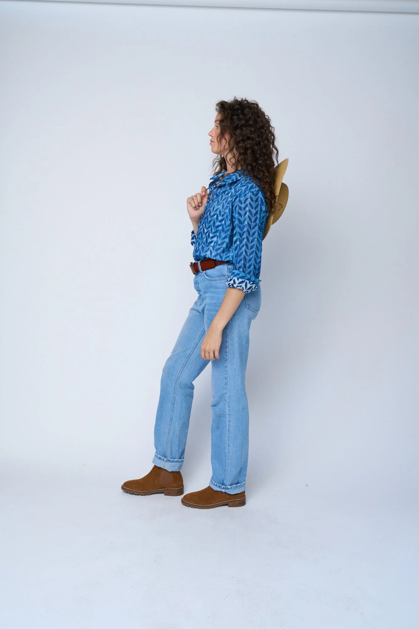 Good Boyfriend Shirt - Indigo Chevron - Image 4