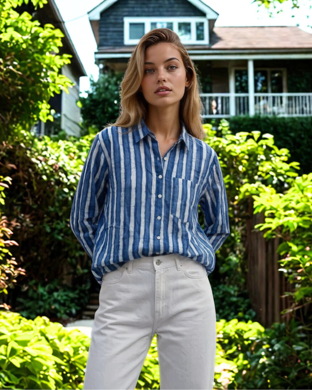 Good Boyfriend Shirt - Indigo Stripes - Image 5