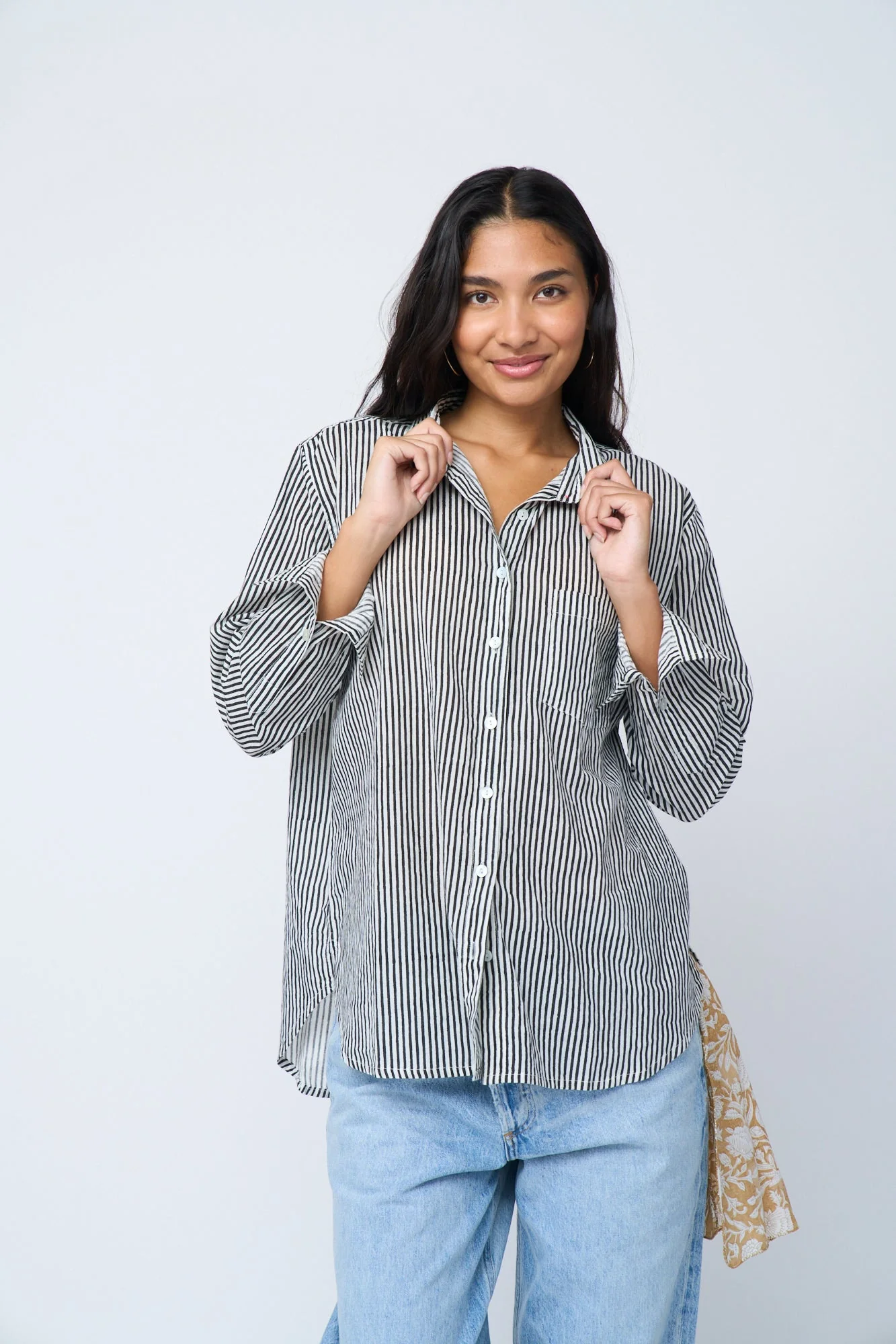 Good Boyfriend Shirt - Menswear Stripe Black - Image 17