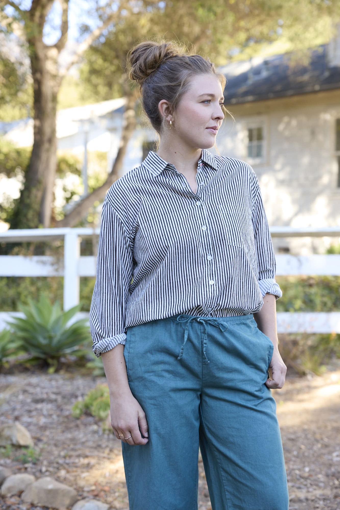 Good Boyfriend Shirt - Menswear Stripe Black - Image 2