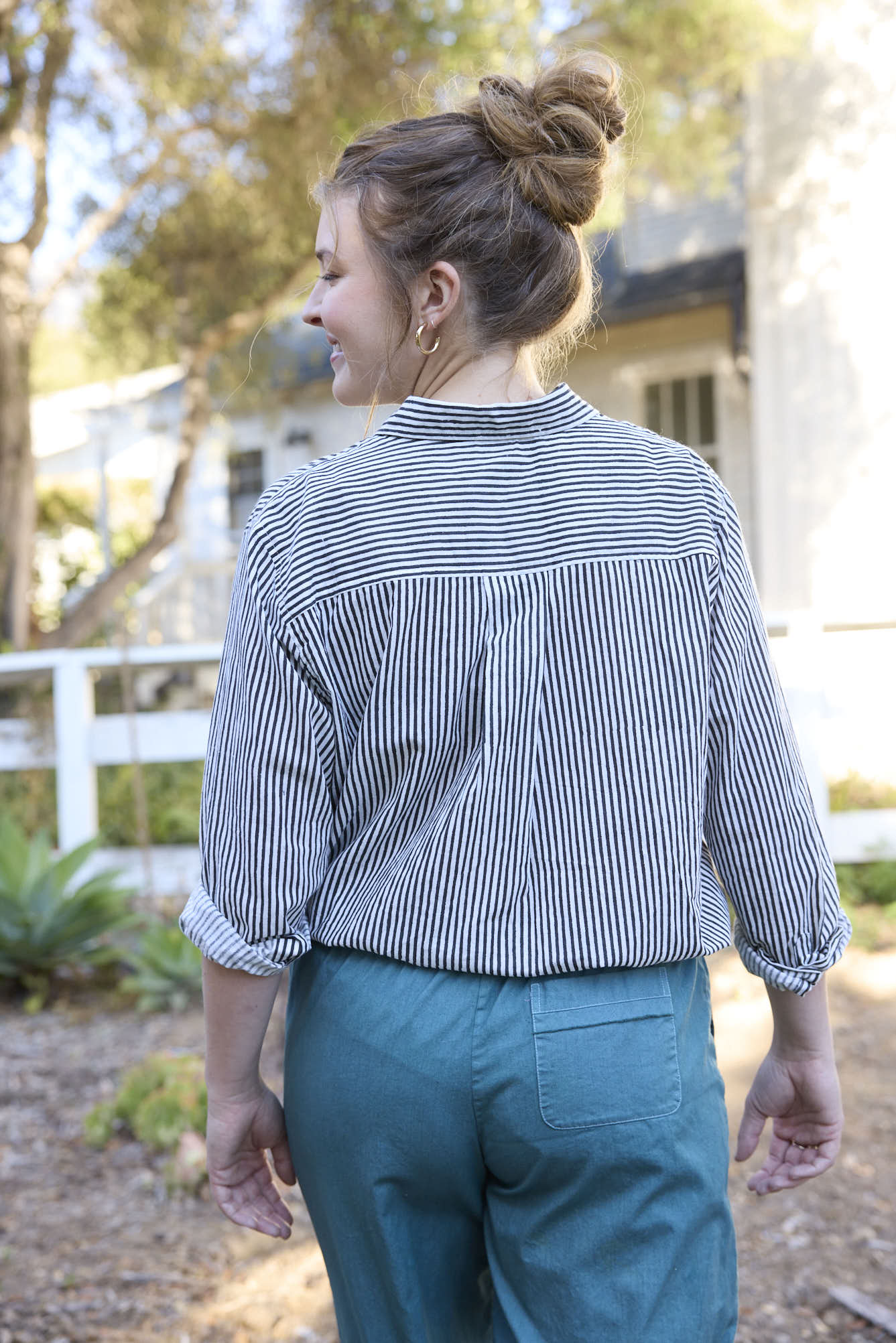 Good Boyfriend Shirt - Menswear Stripe Black - Image 6