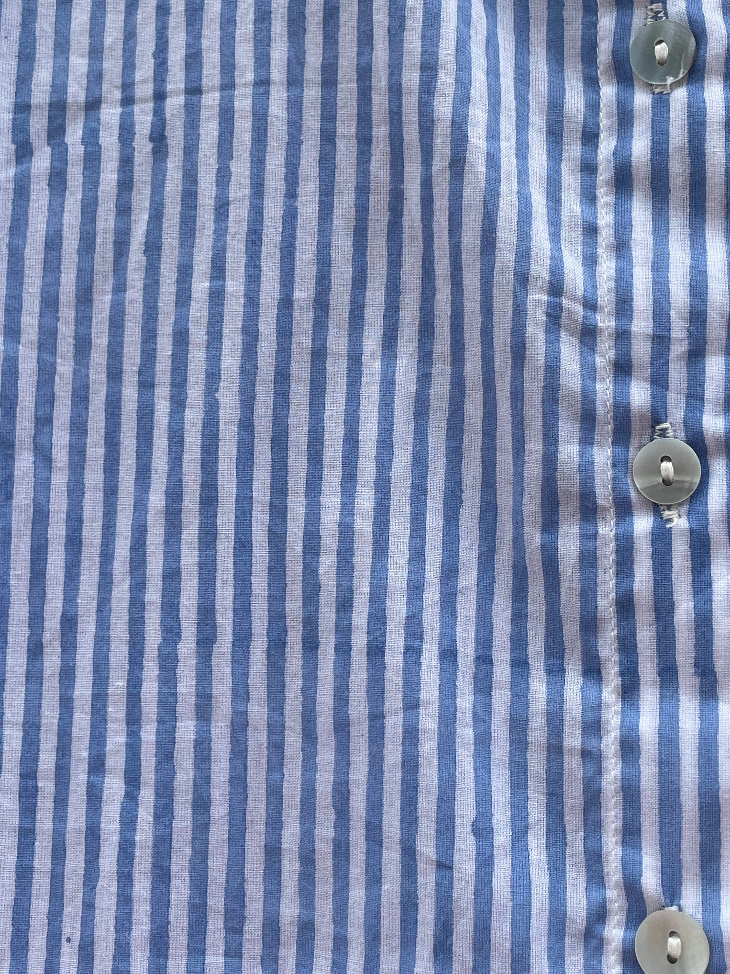 Good Boyfriend Shirt - Menswear Stripe Bluebird - Image 4