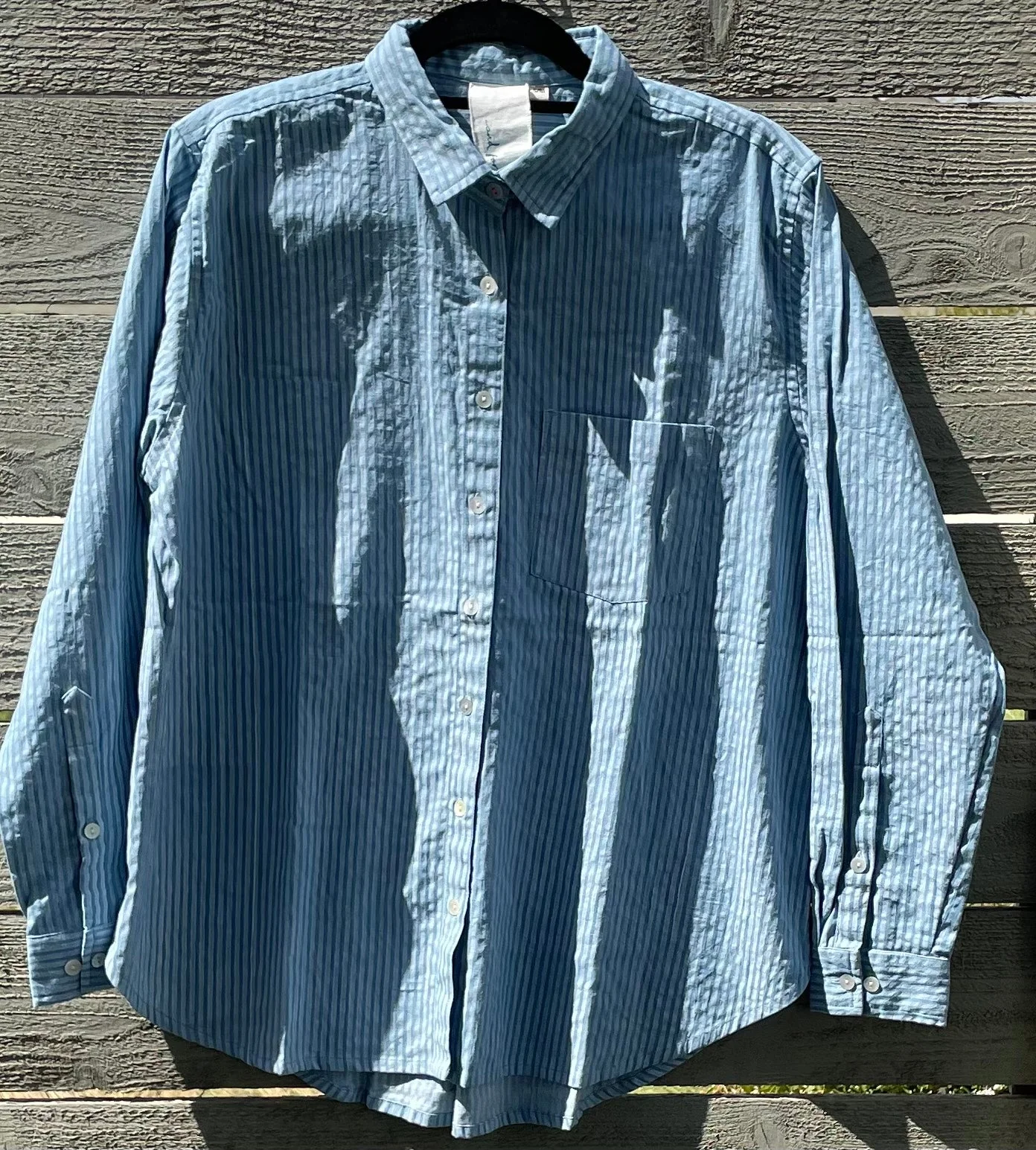 Good Boyfriend Shirt - Menswear Stripe Chambray & White - Image 21