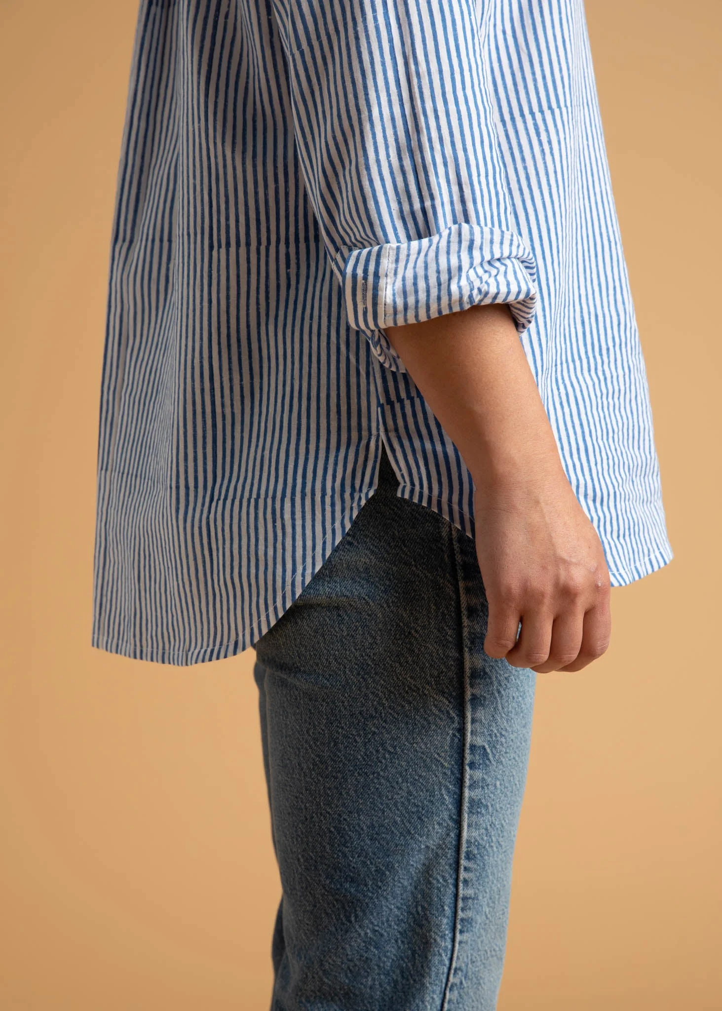 Good Boyfriend Shirt - Menswear Stripe Coastal Blue - Image 6