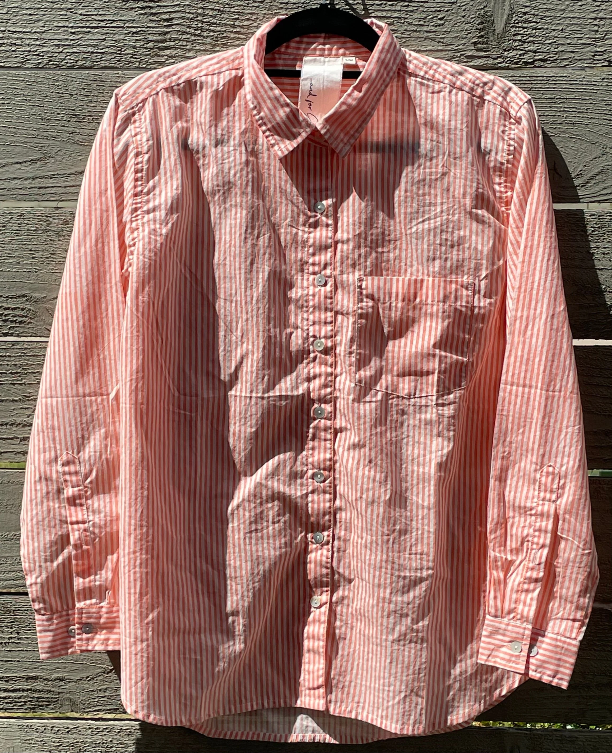 Good Boyfriend Shirt - Menswear Stripe Desert Pink - Image 11
