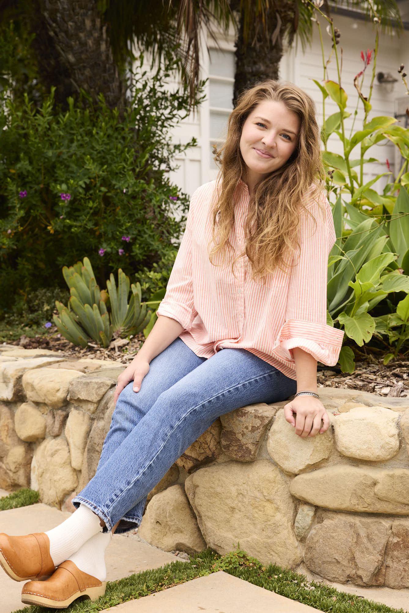 Good Boyfriend Shirt - Menswear Stripe Desert Pink - Image 3