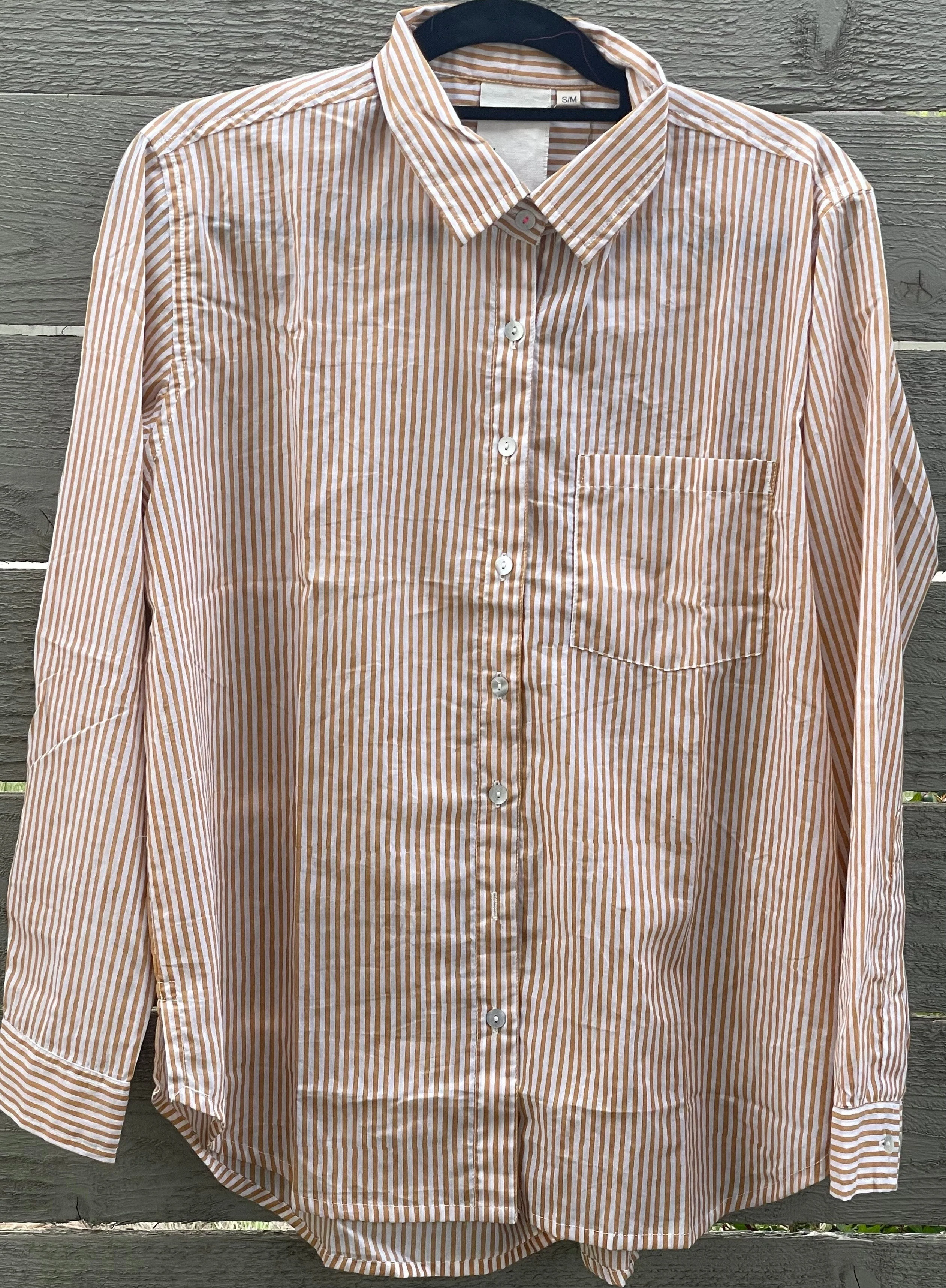 Good Boyfriend Shirt - Menswear Stripe Honeycomb - Image 4