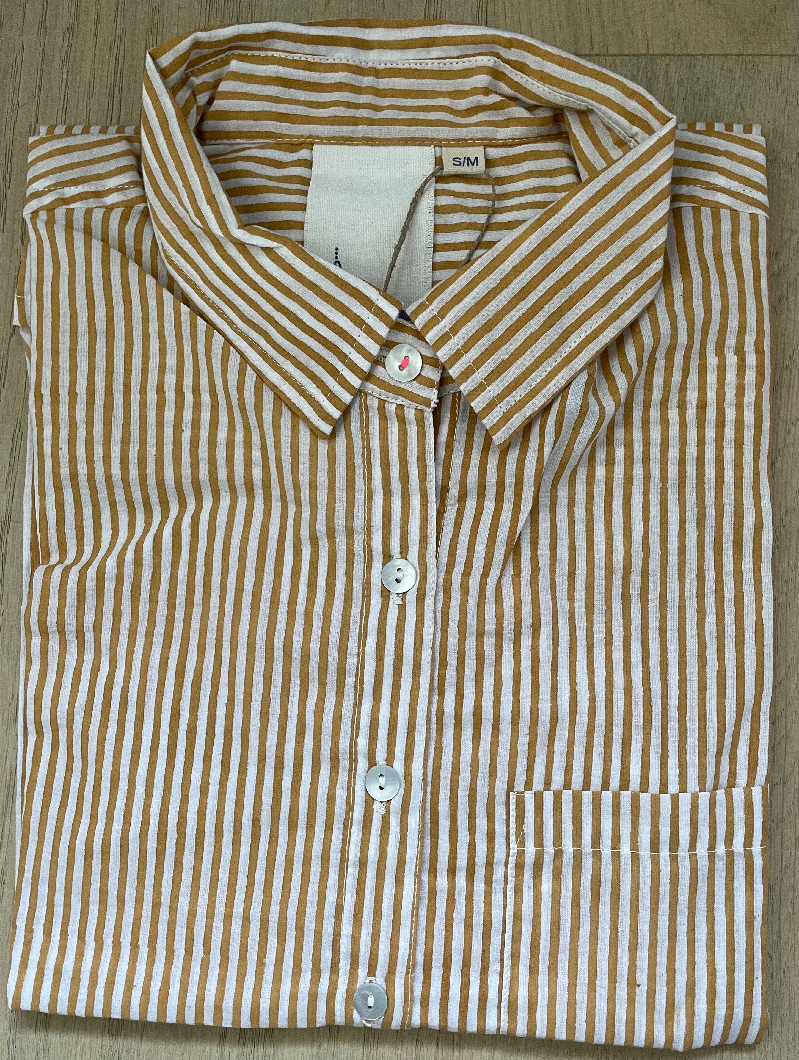 Good Boyfriend Shirt - Menswear Stripe Honeycomb - Image 5