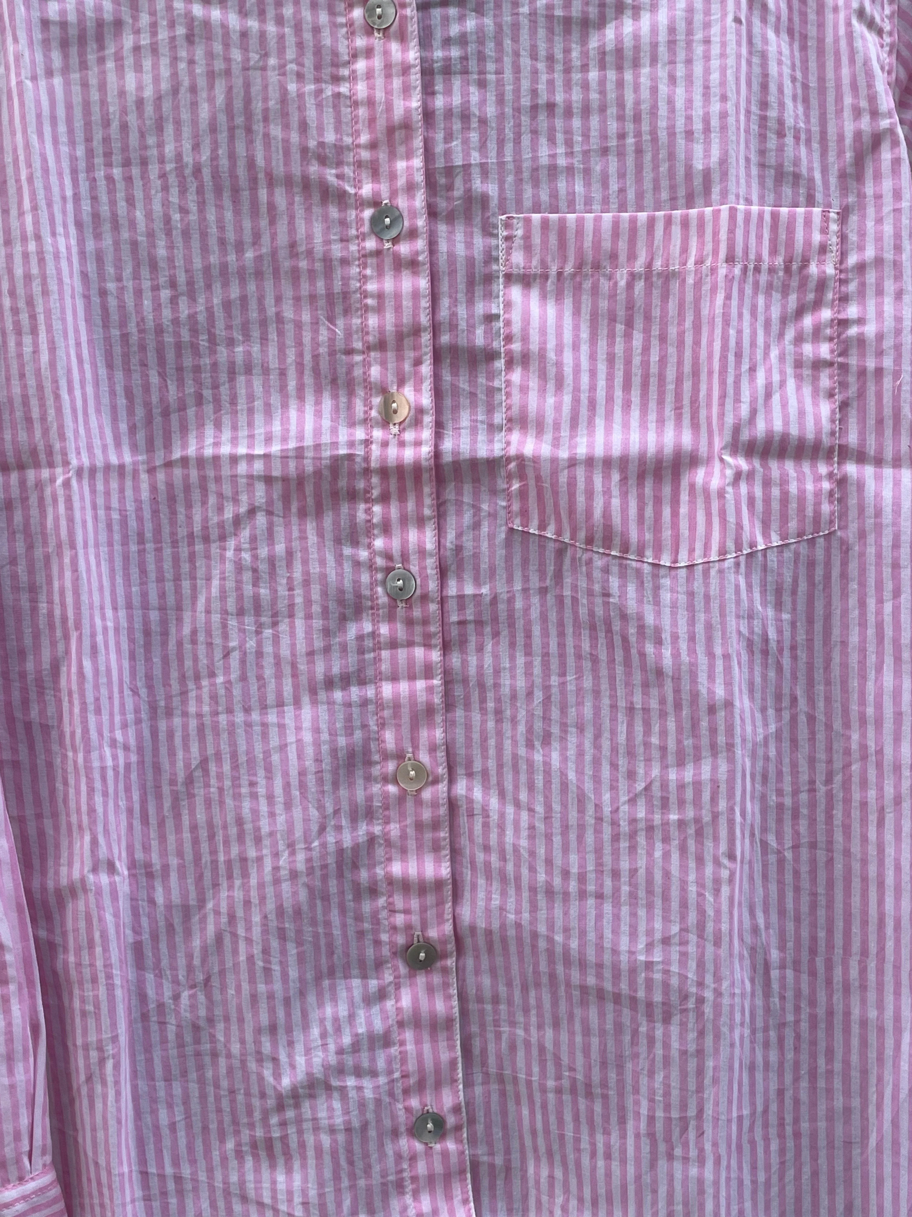 Good Boyfriend Shirt - Menswear Stripe Tickled Pink - Image 5
