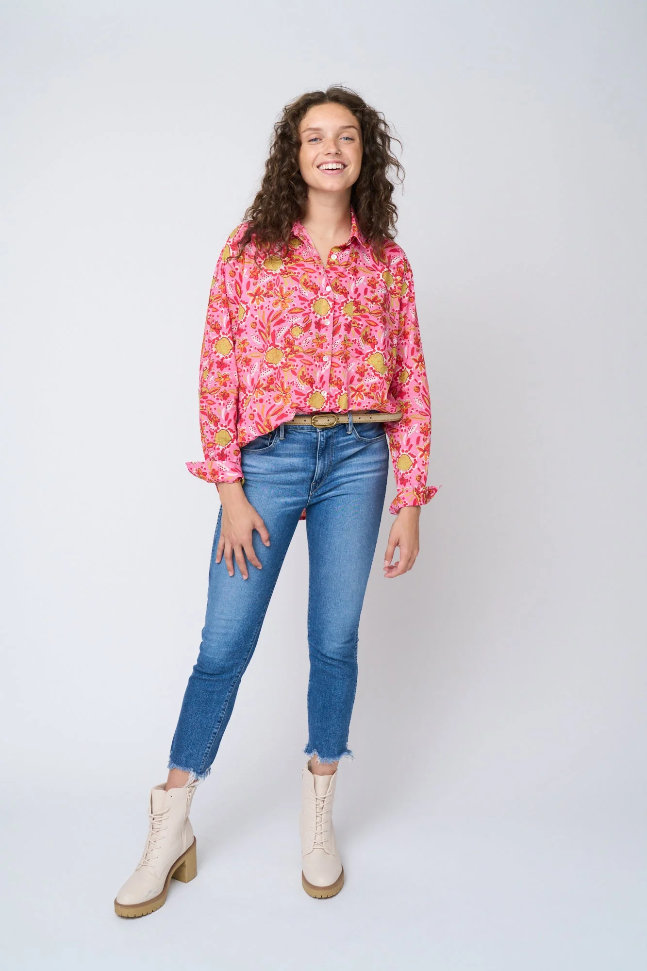 Good Boyfriend Shirt - Mira Floral Pink - Image 10