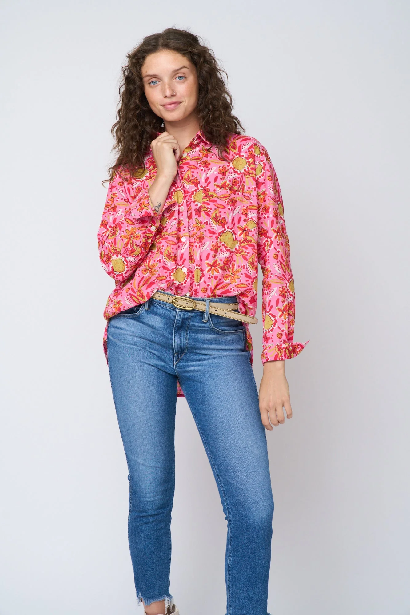 Good Boyfriend Shirt - Mira Floral Pink - Image 11