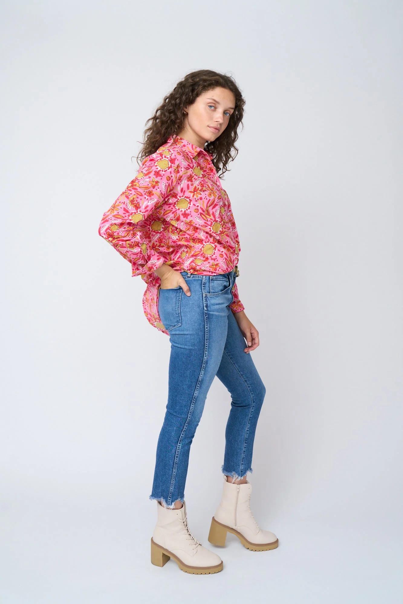 Good Boyfriend Shirt - Mira Floral Pink - Image 16