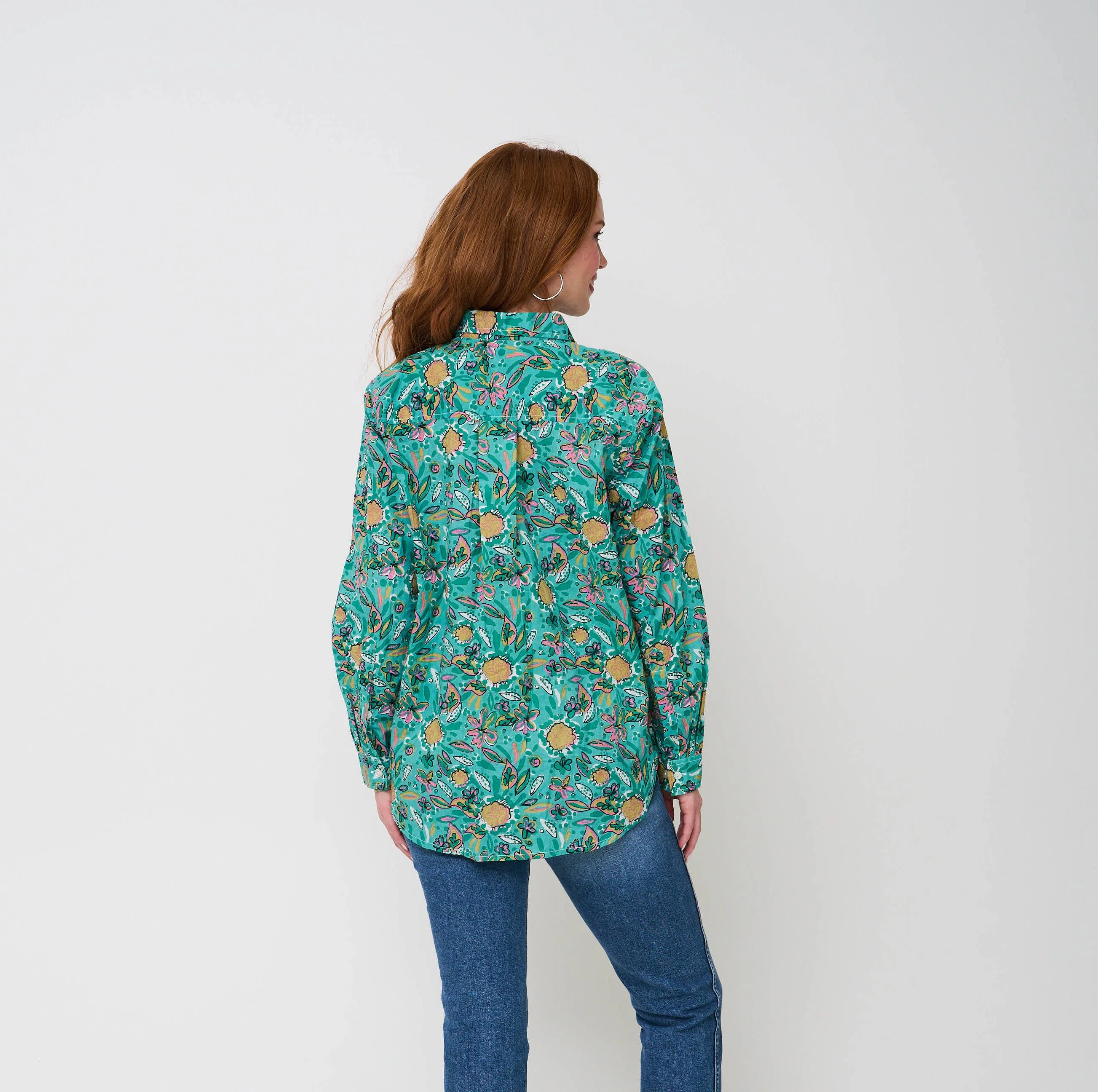 Good Boyfriend Shirt - Mira Floral Teal - Image 5