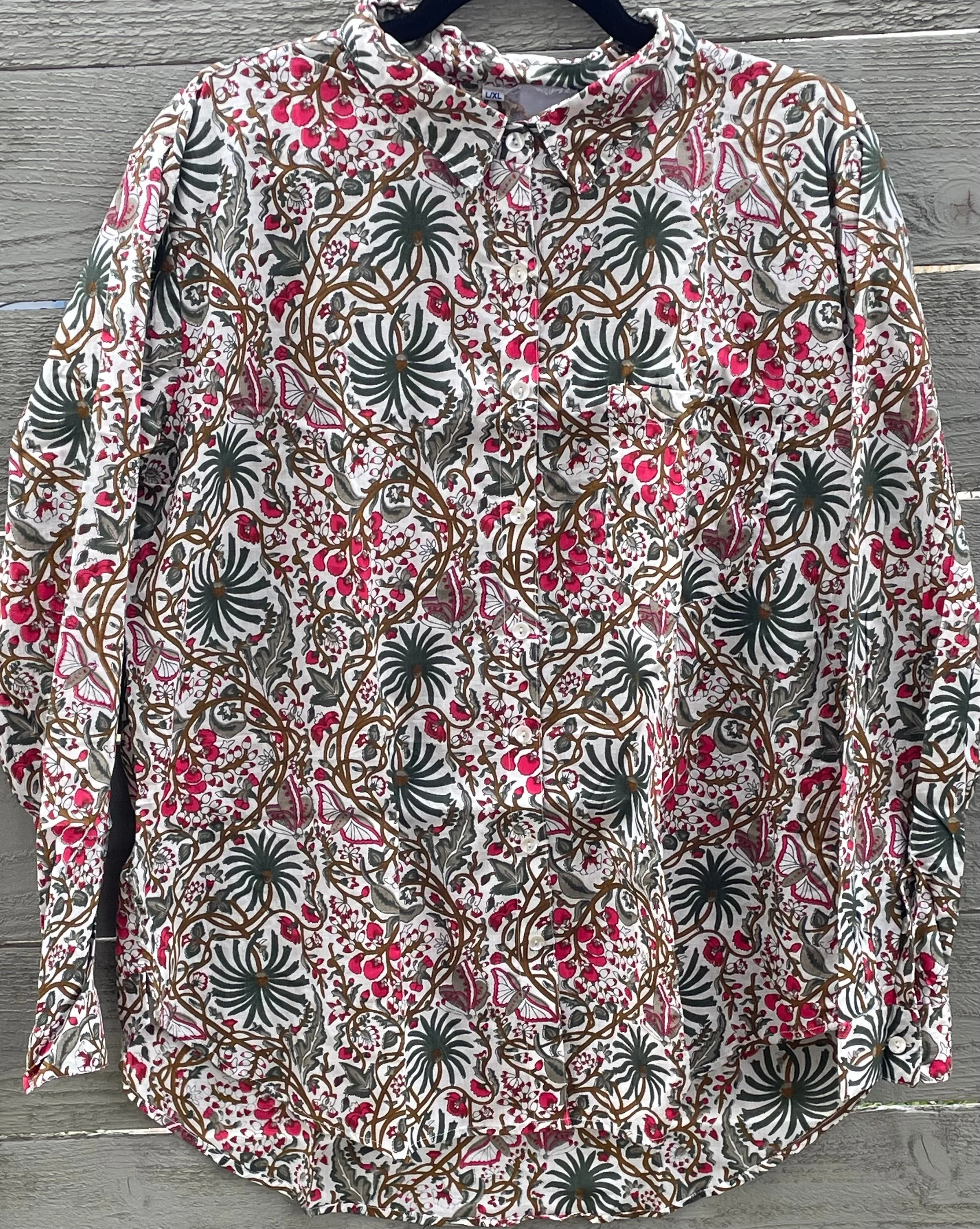 Good Boyfriend Shirt - Monarch Botanical Ecru - Image 7