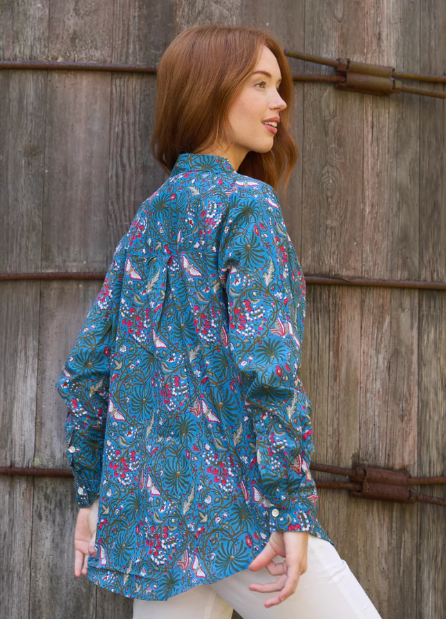 Good Boyfriend Shirt - Monarch Botanical French Teal - Image 3