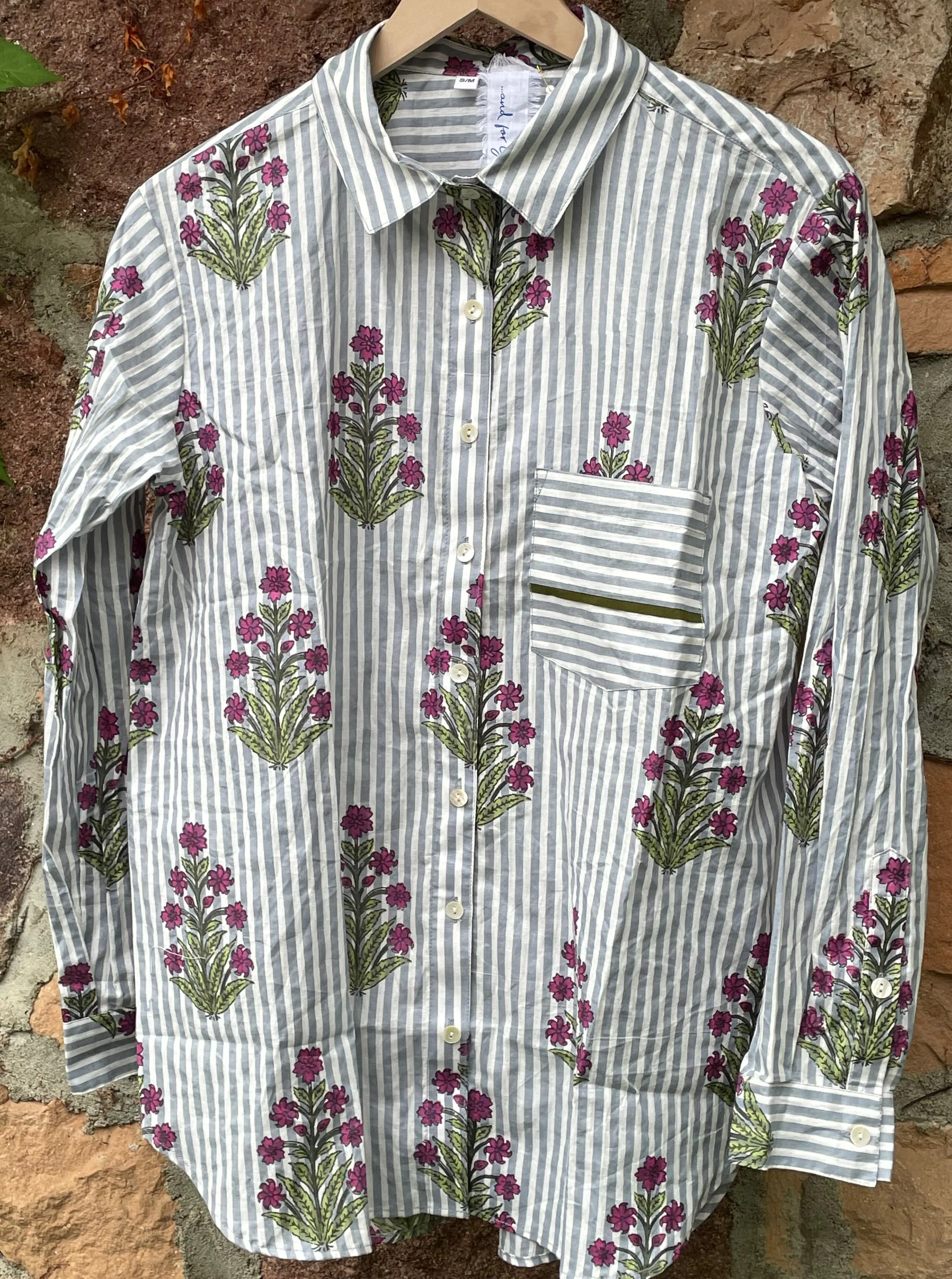 Good Boyfriend Shirt - Palm Cove Floral Dove Grey - Image 6