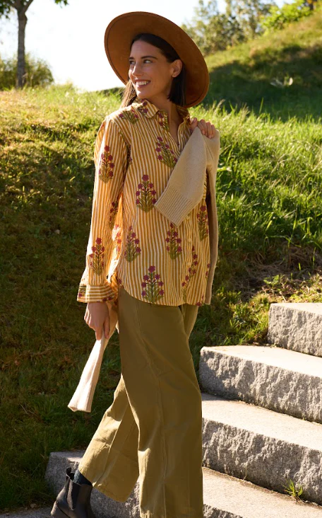 Good Boyfriend Shirt - Palm Cove Floral Honeycomb - Image 2