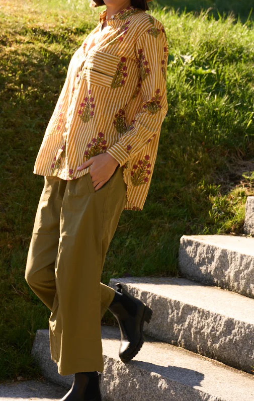 Good Boyfriend Shirt - Palm Cove Floral Honeycomb - Image 3