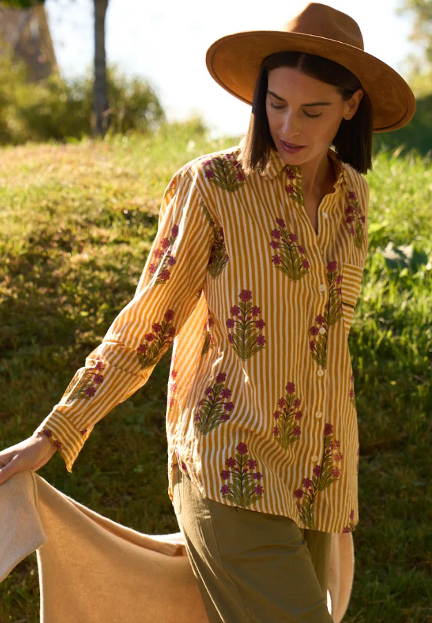 Good Boyfriend Shirt - Palm Cove Floral Honeycomb - Image 4