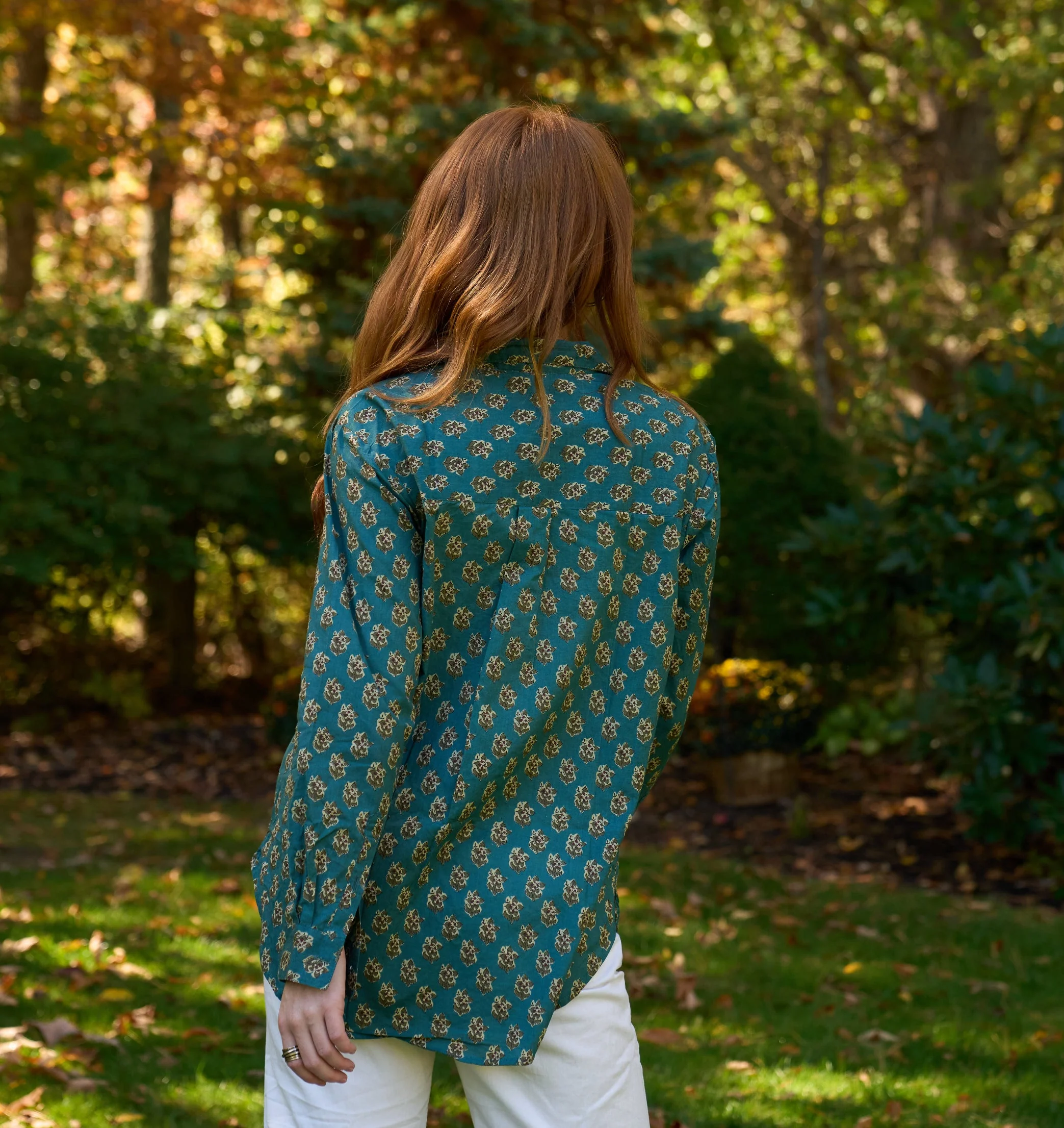 Good Boyfriend Shirt - Rockport Floral French Teal - Image 4