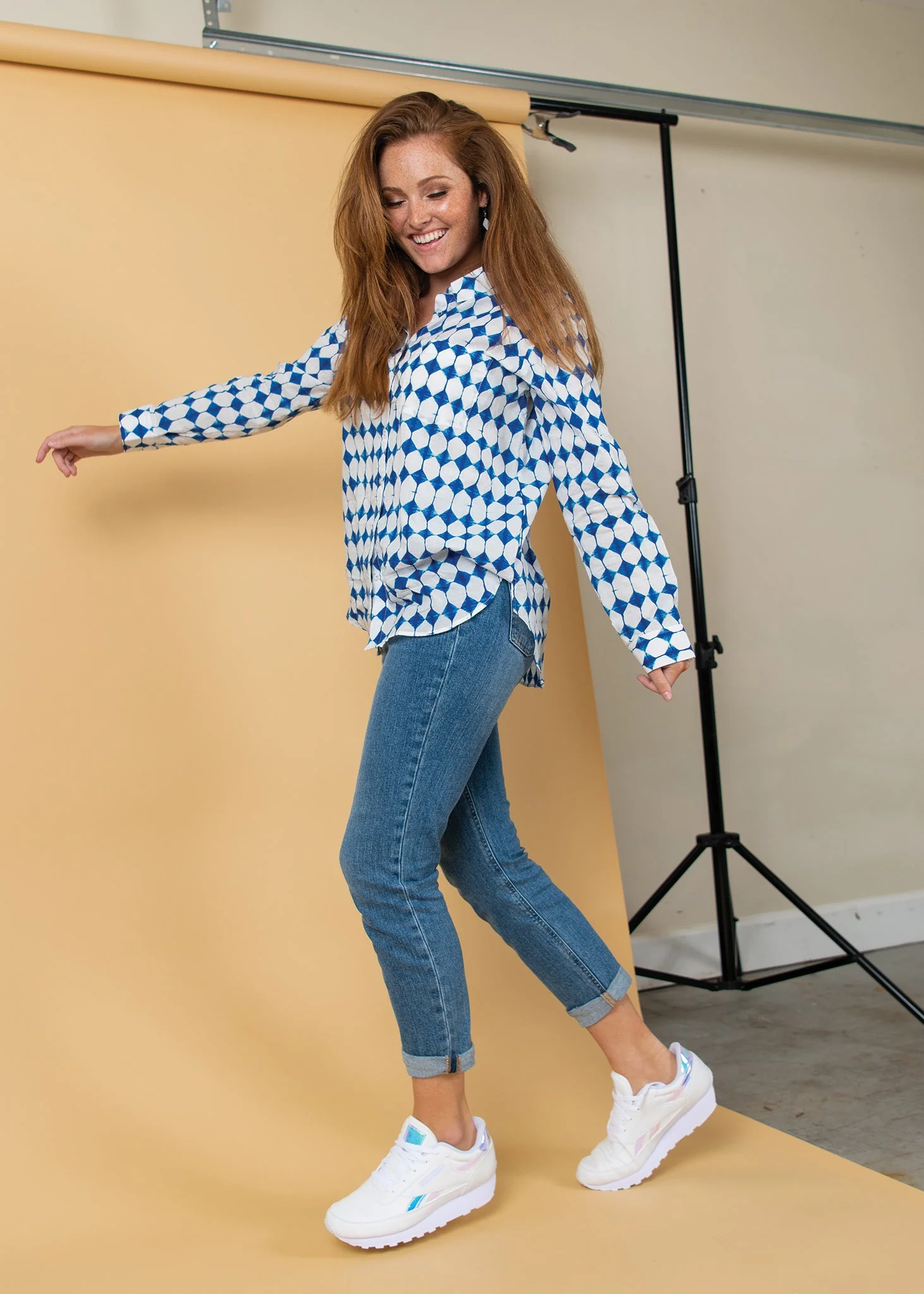 Good Boyfriend Shirt - Shibori Diamonds - Image 11