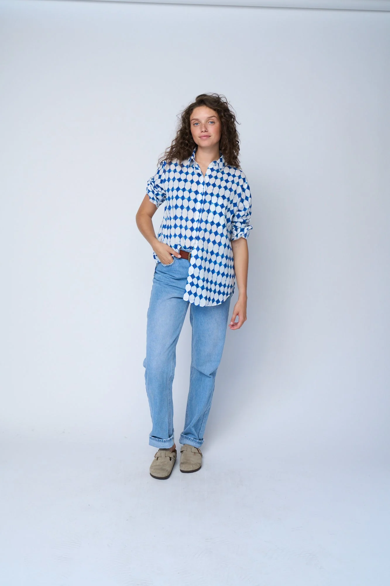 Good Boyfriend Shirt - Shibori Diamonds - Image 3