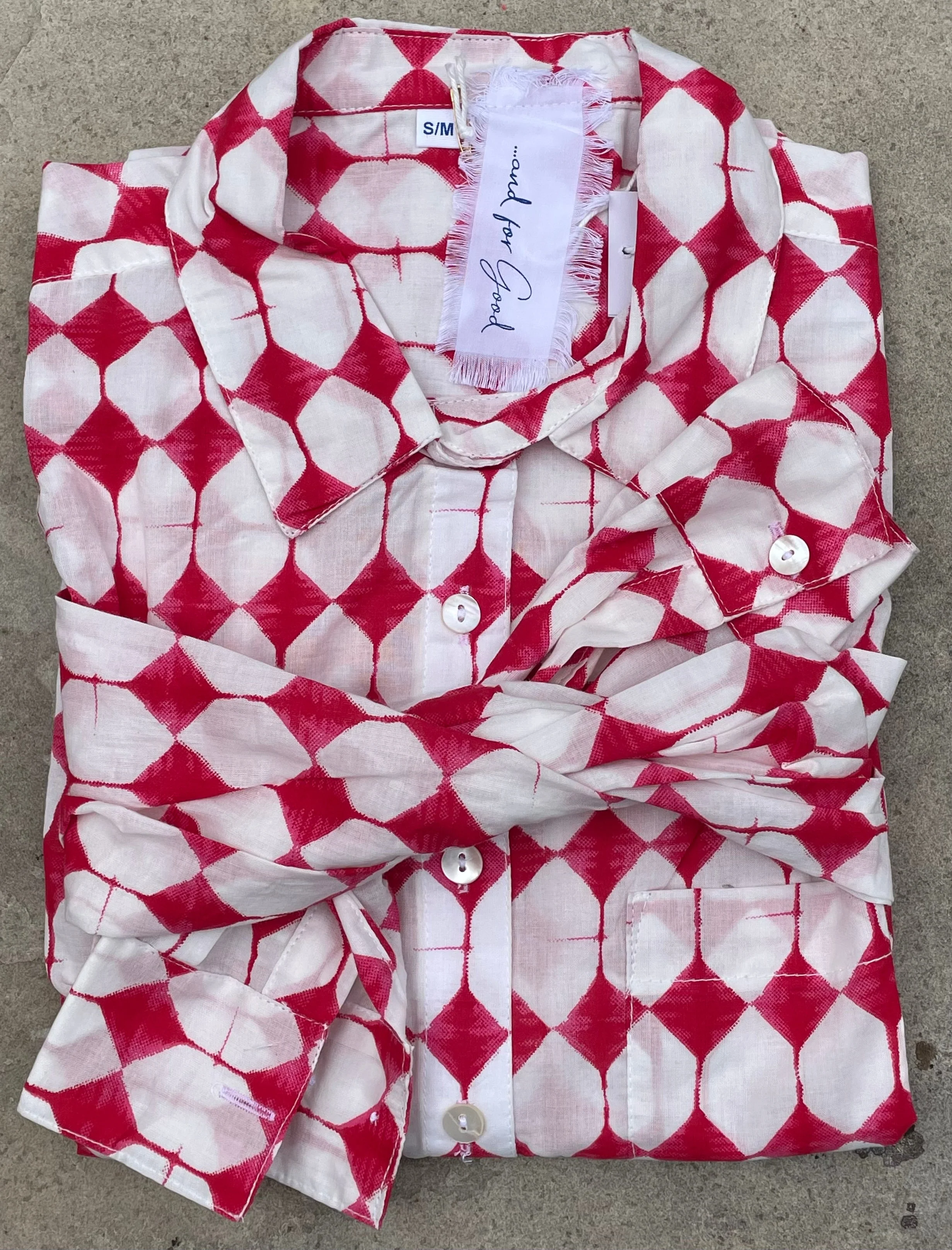 Good Boyfriend Shirt - Shibori Diamonds Rose - Image 5