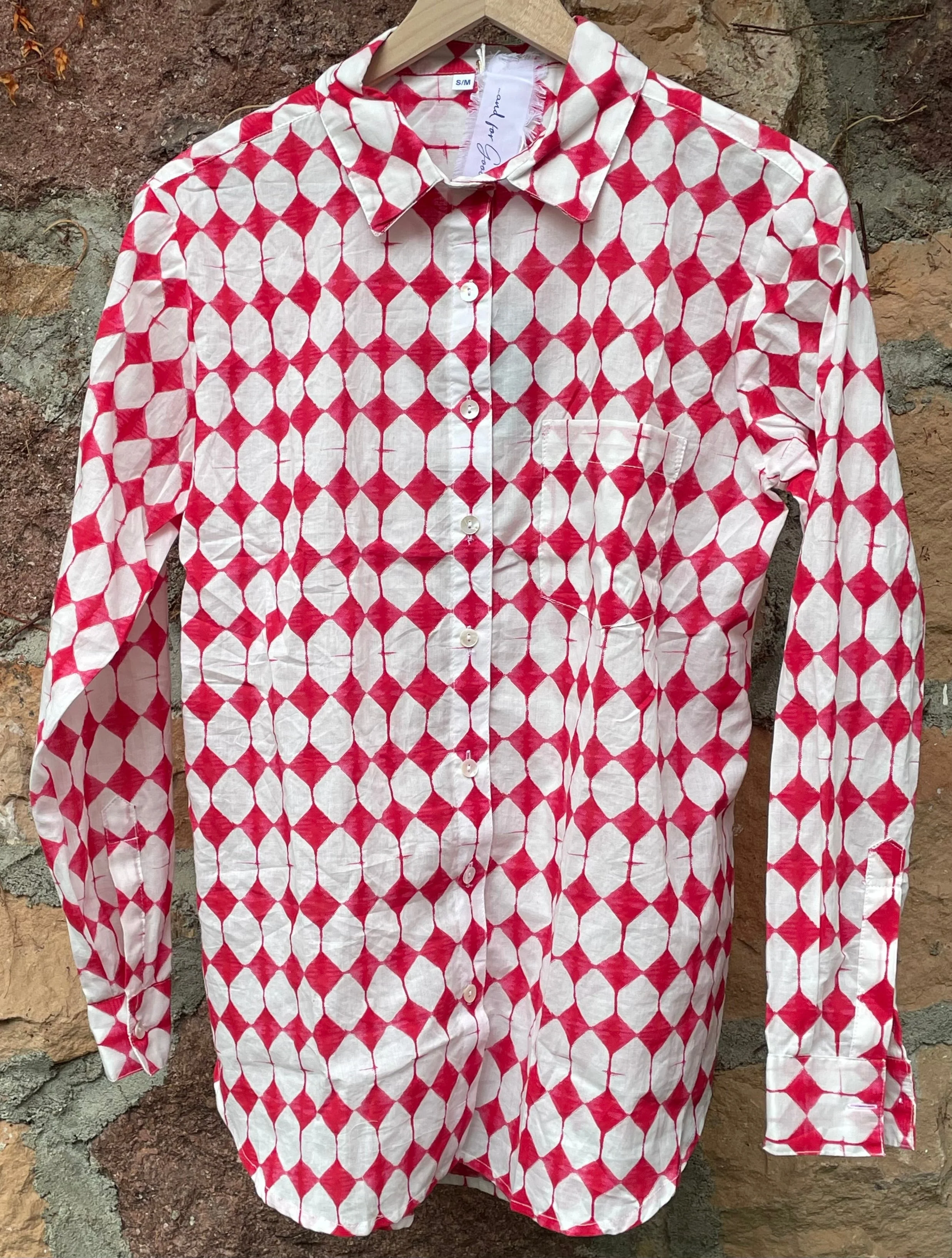 Good Boyfriend Shirt - Shibori Diamonds Rose - Image 6