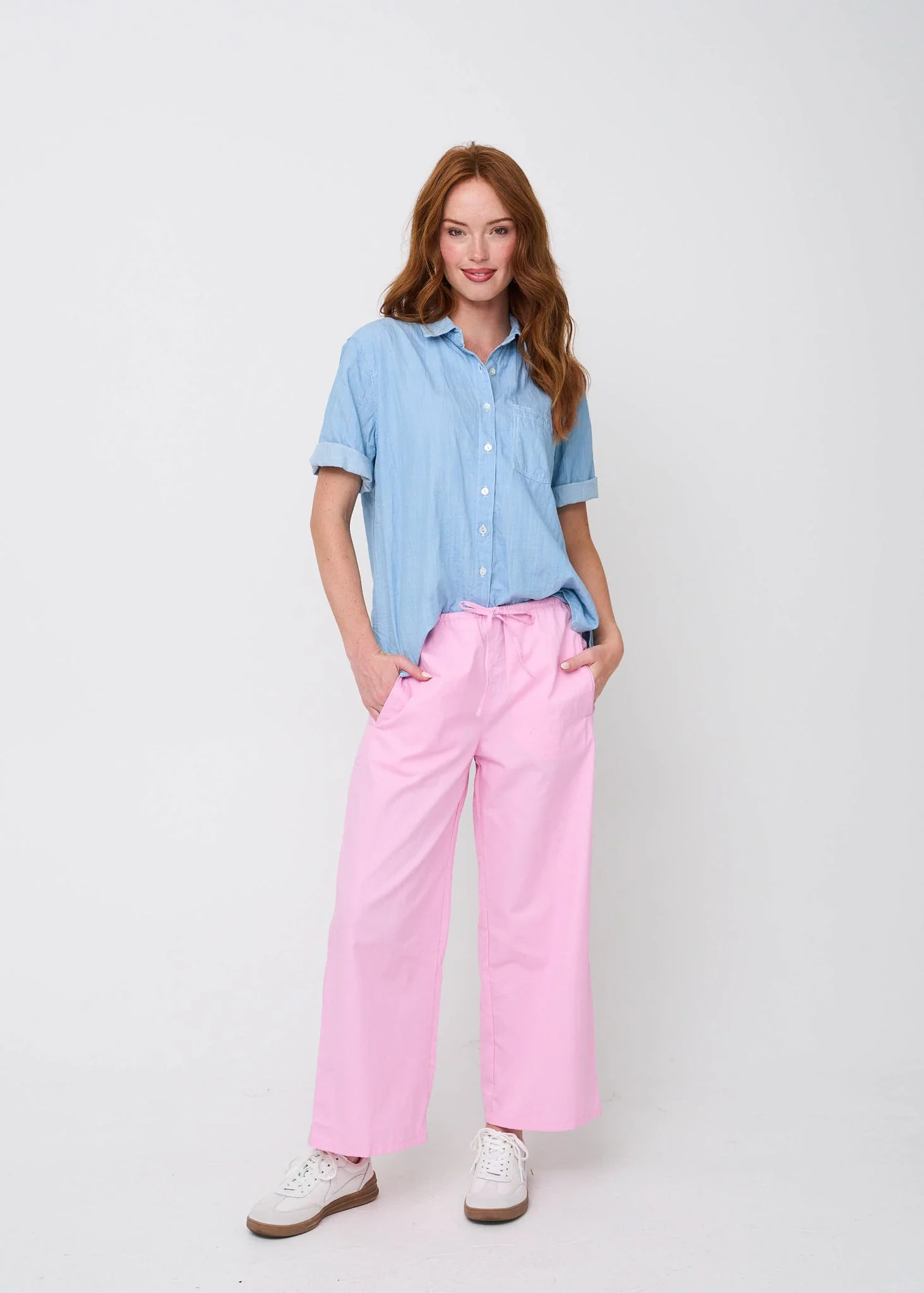 Good Boyfriend Shirt - Short Sleeve Chambray Light Wash - Image 3