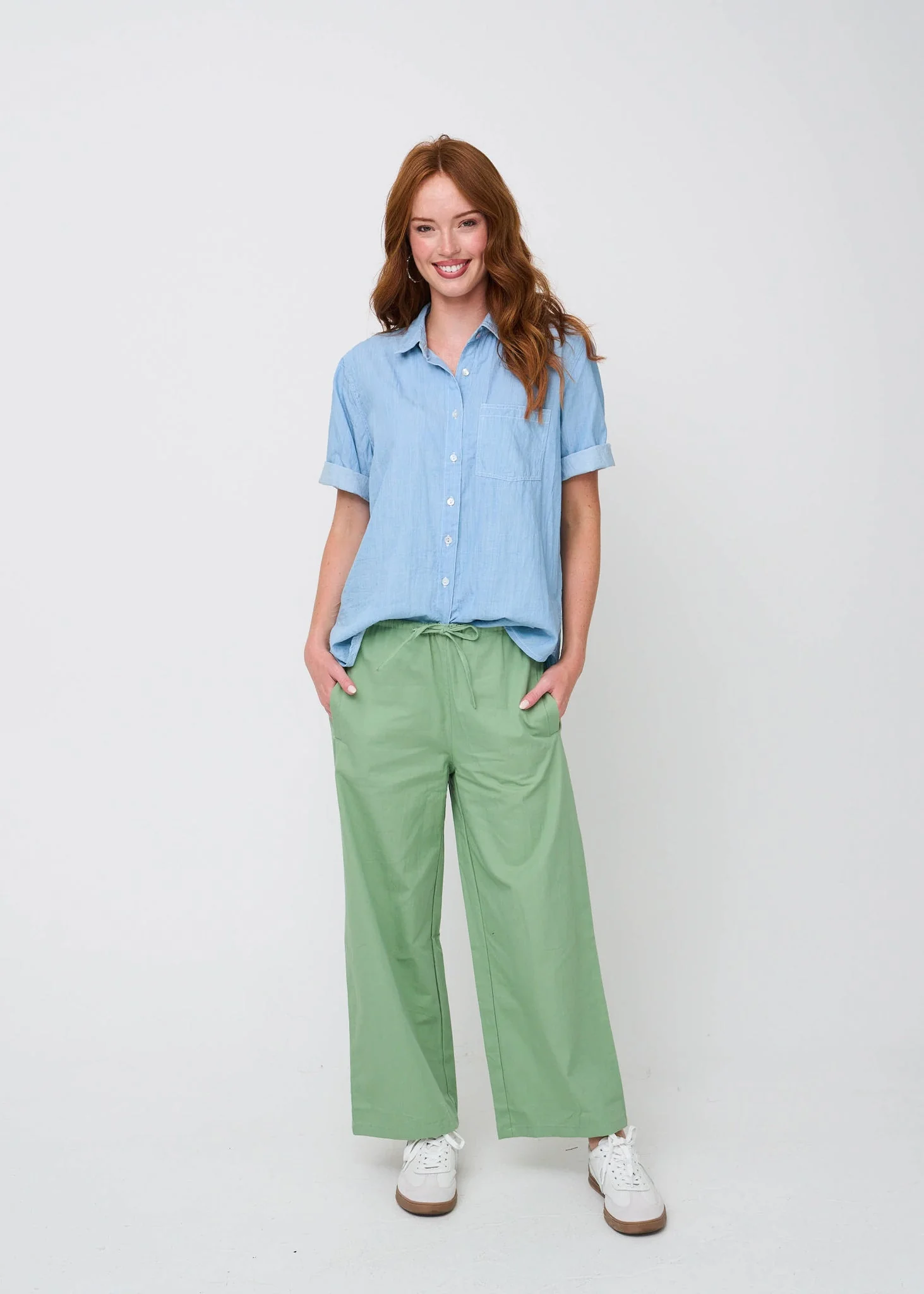 Good Boyfriend Shirt - Short Sleeve Chambray Light Wash - Image 5