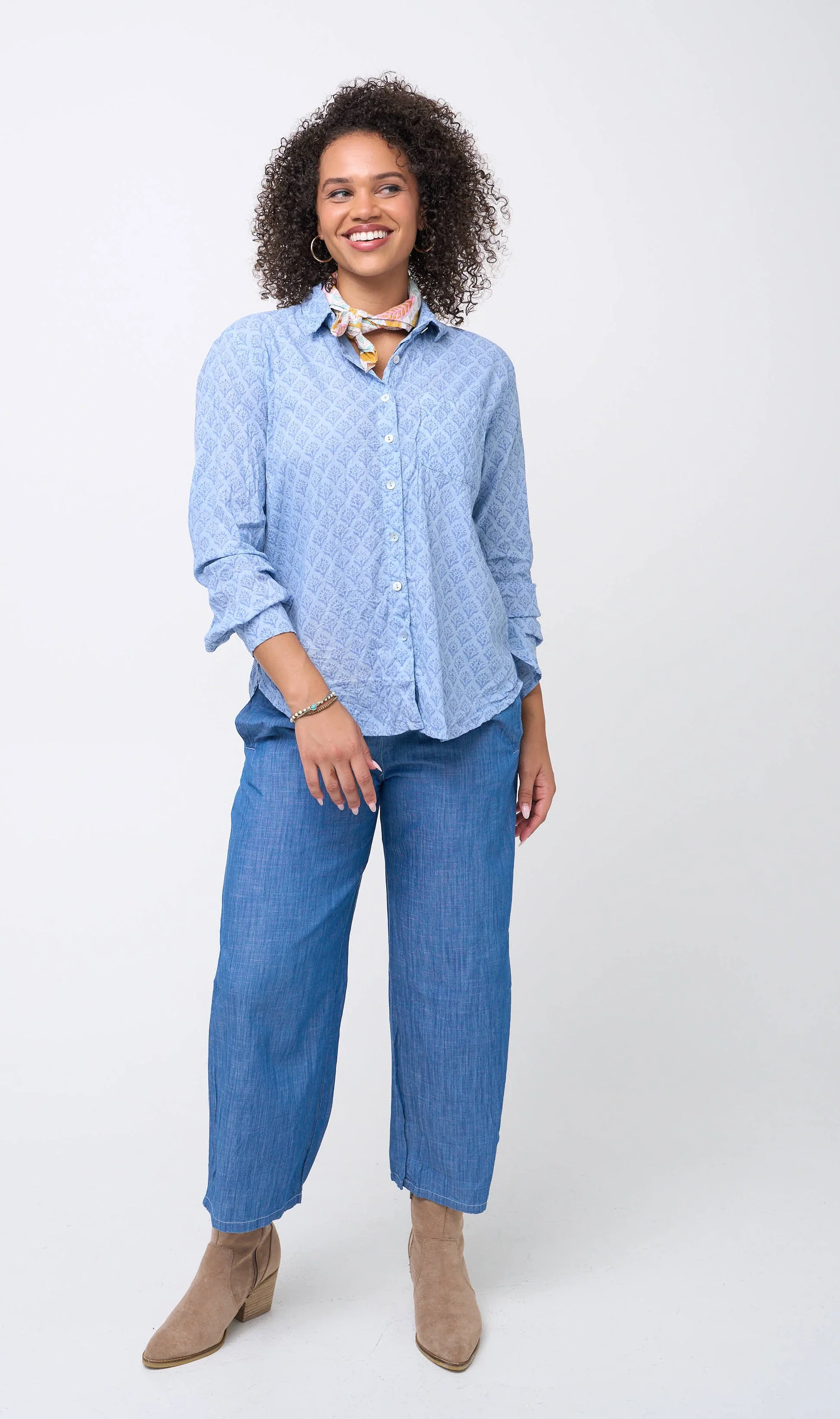 Good Boyfriend Shirt - Sunflower Overdye Cornflower Blue - Image 2