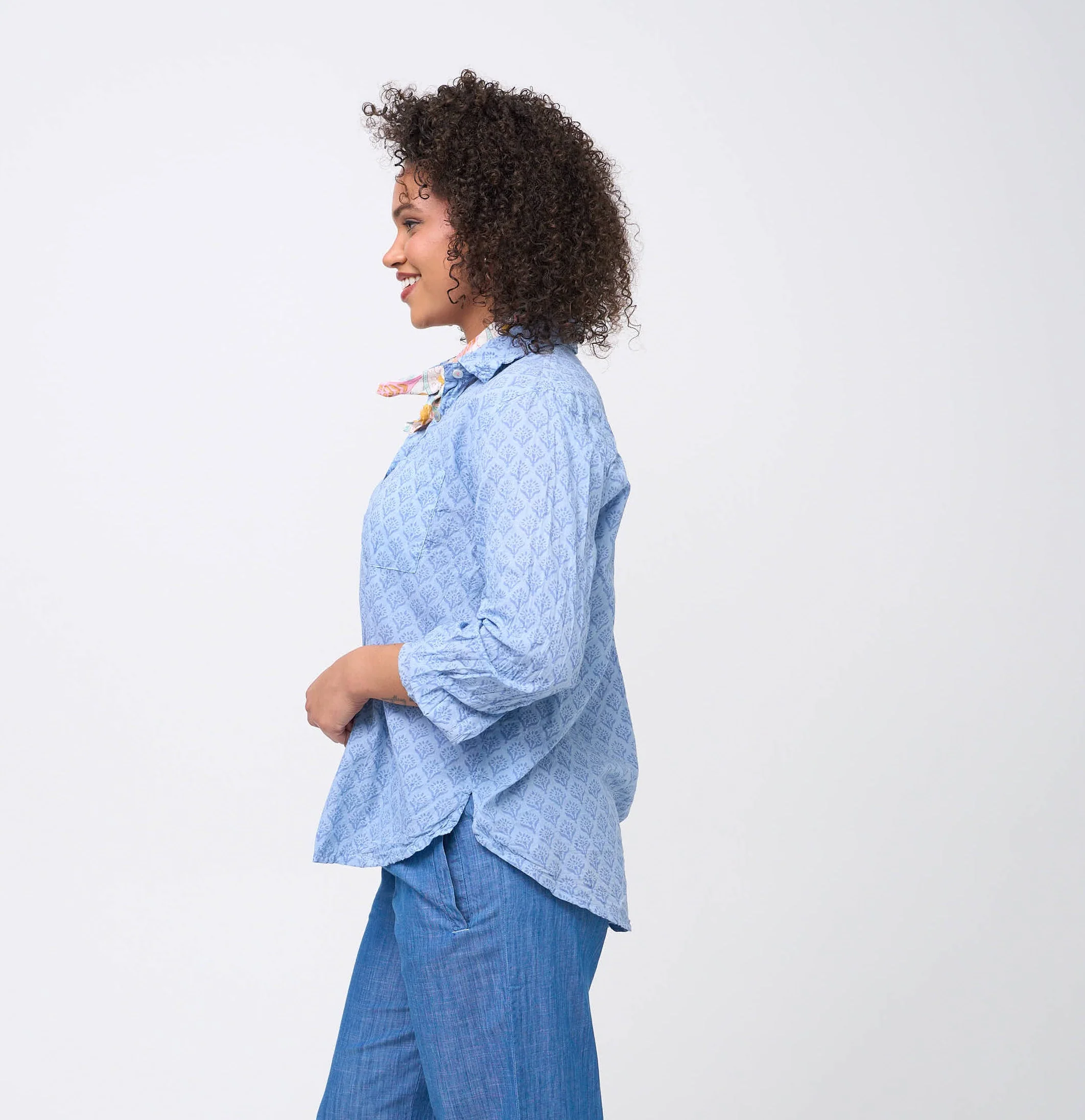 Good Boyfriend Shirt - Sunflower Overdye Cornflower Blue - Image 3