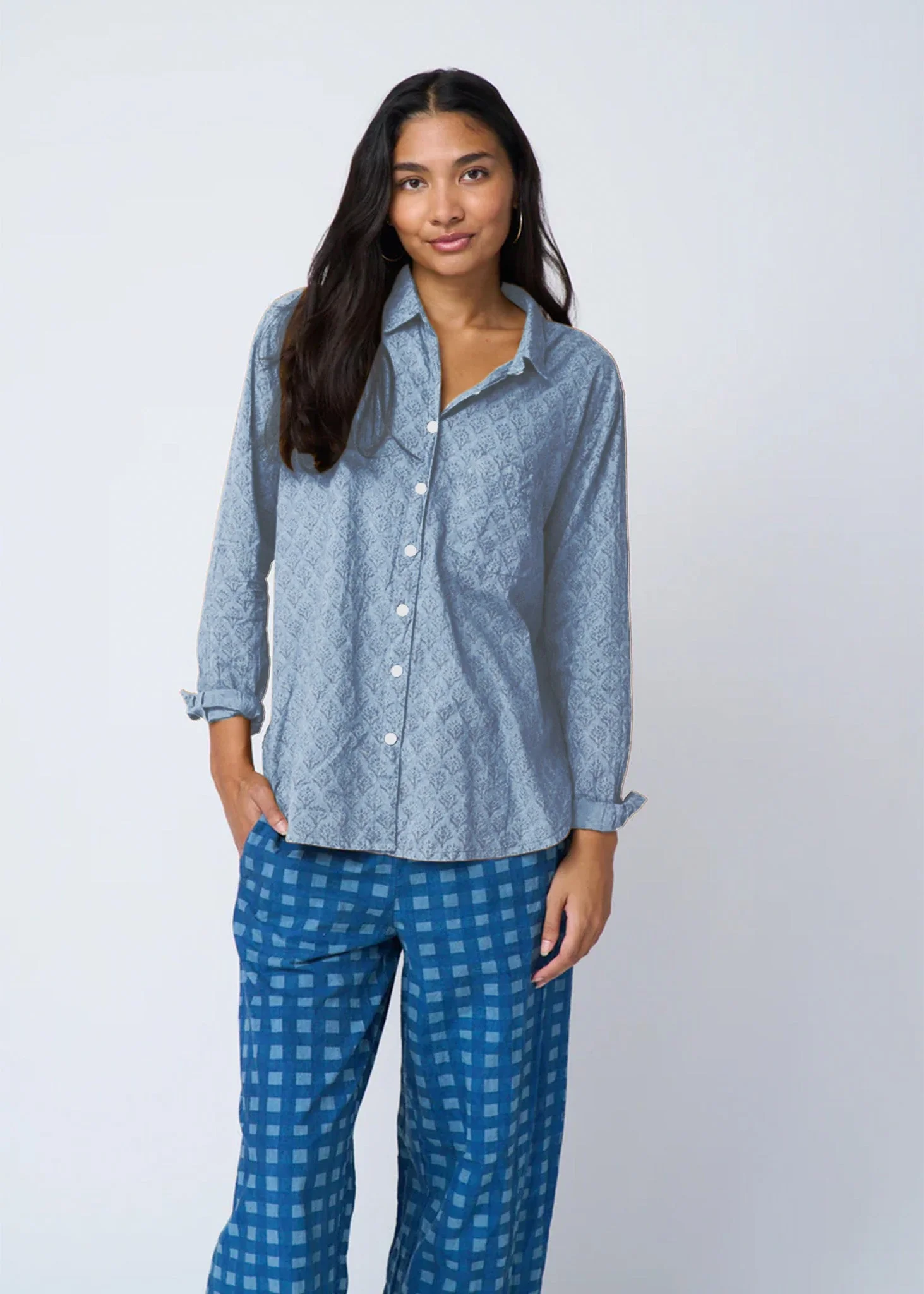 Good Boyfriend Shirt - Sunflower Overdye Cornflower Blue - Image 5