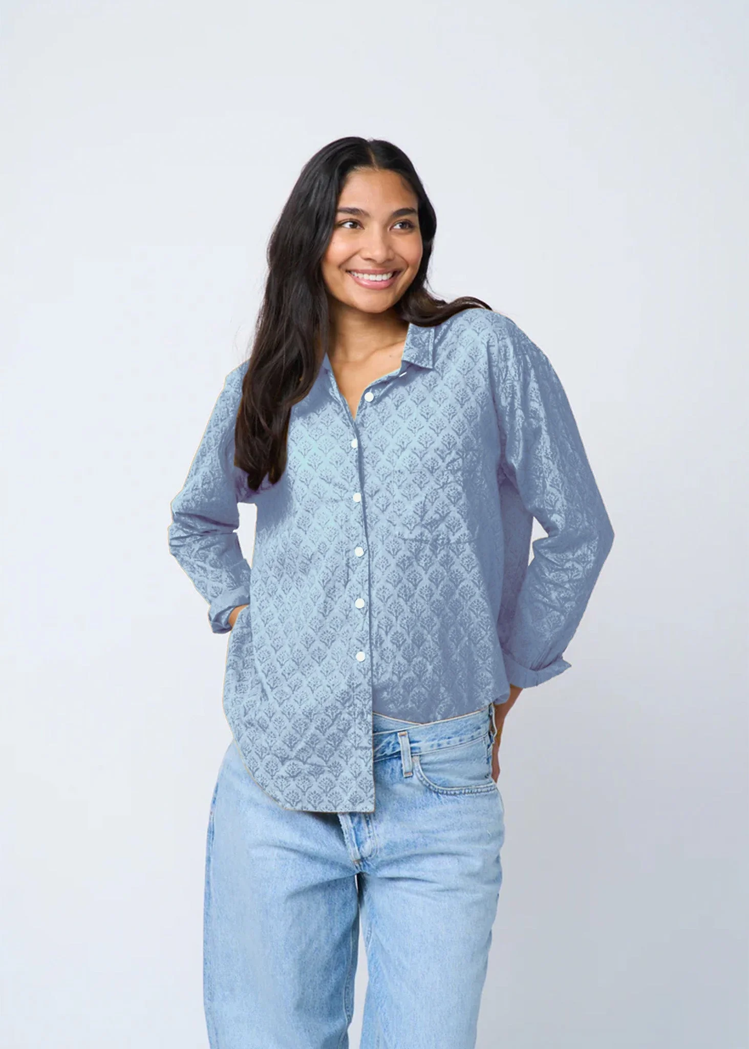 Good Boyfriend Shirt - Sunflower Overdye Cornflower Blue - Image 6