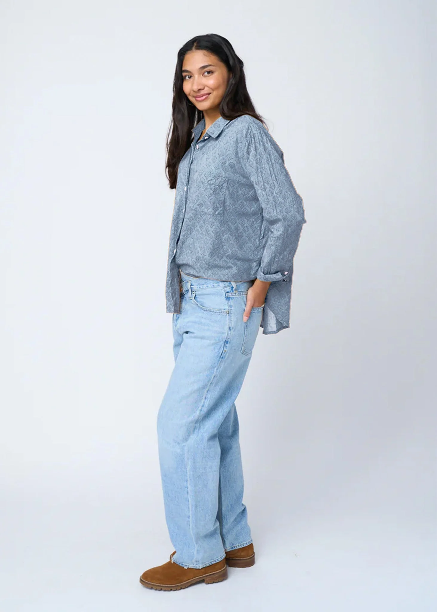 Good Boyfriend Shirt - Sunflower Overdye Cornflower Blue - Image 7