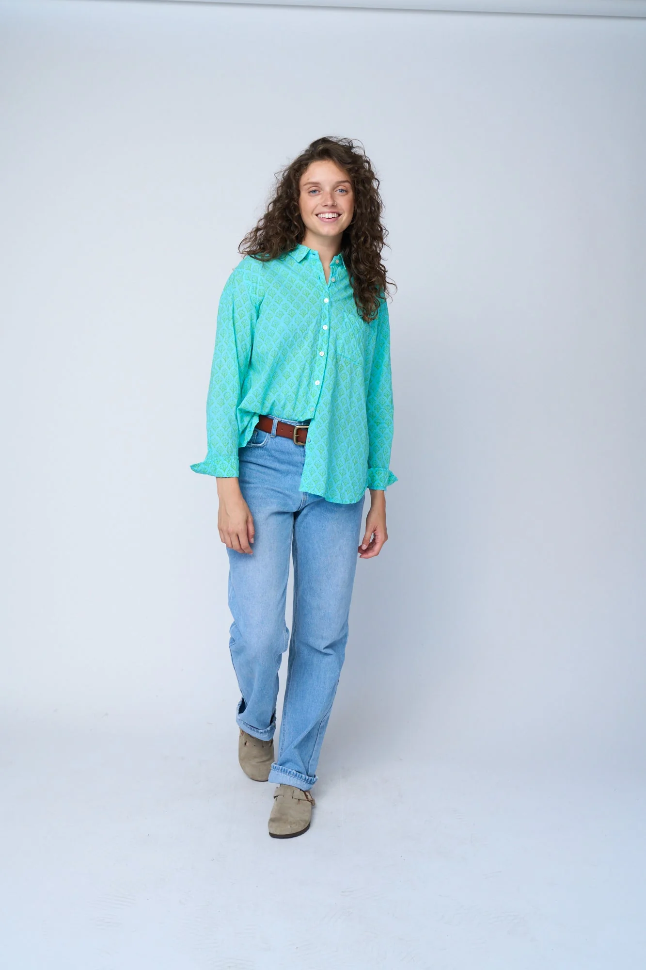 Good Boyfriend Shirt - Sunflower Overdye Glacier Blue - Image 3