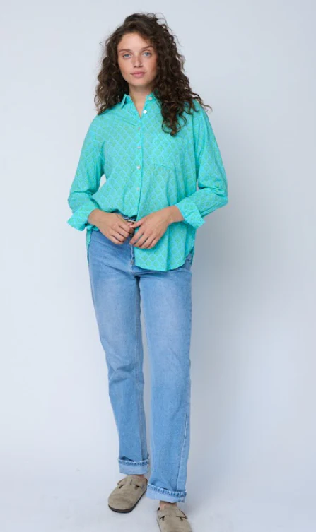 Good Boyfriend Shirt - Sunflower Overdye Glacier Blue - Image 5
