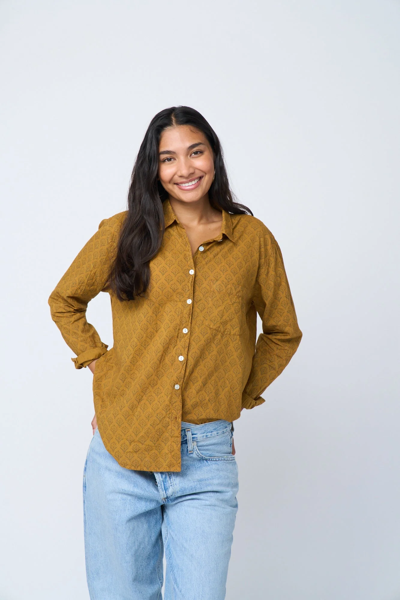 Good Boyfriend Shirt - Sunflower Overdye Honeycomb - Image 11