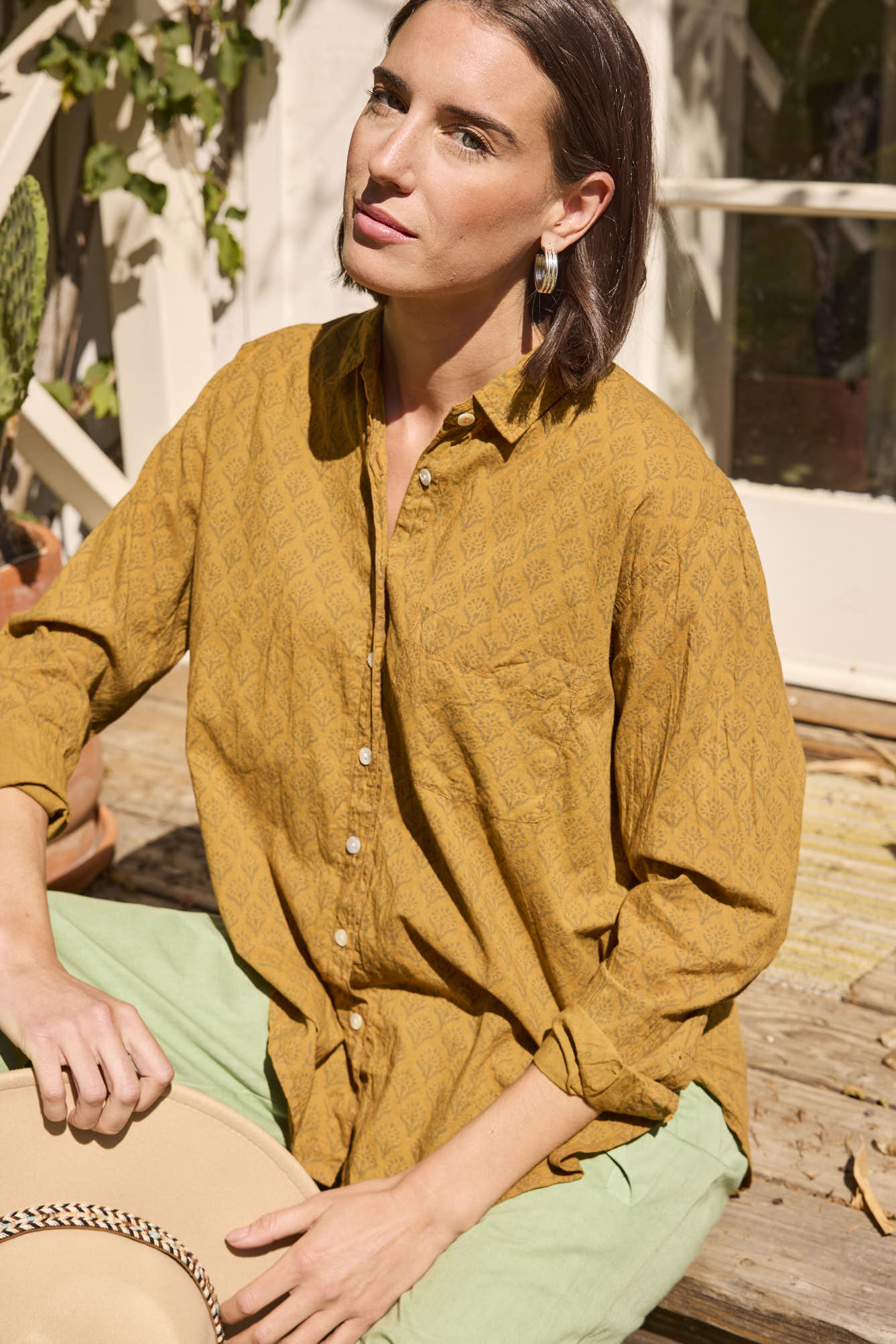 Good Boyfriend Shirt - Sunflower Overdye Honeycomb - Image 2