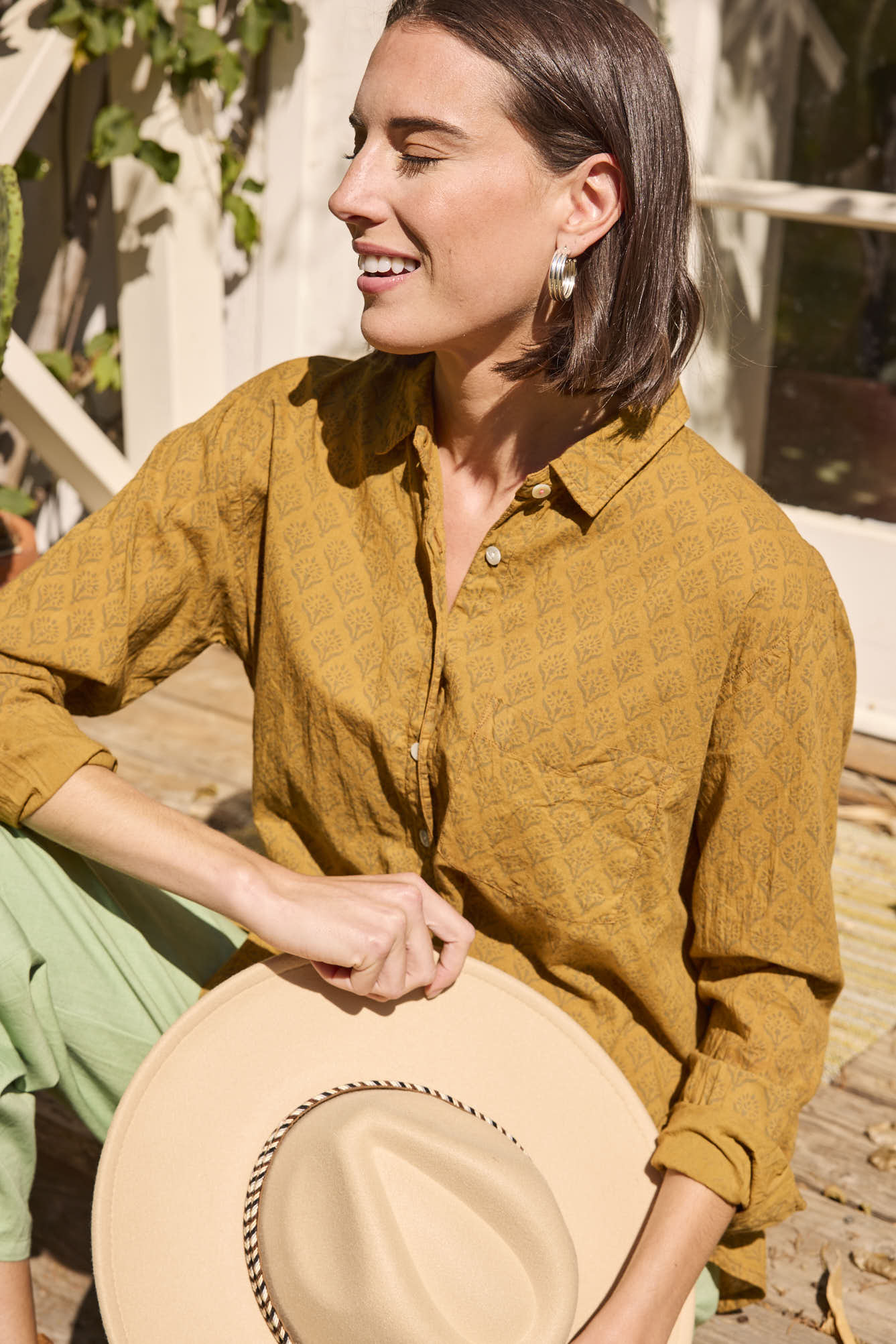 Good Boyfriend Shirt - Sunflower Overdye Honeycomb - Image 3