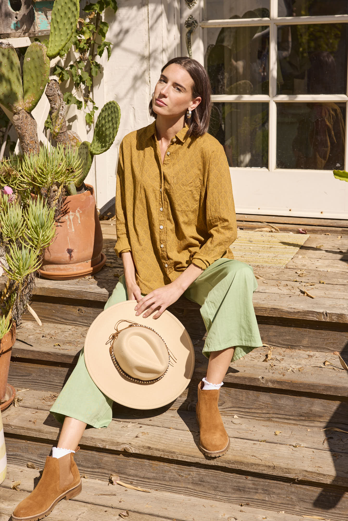 Good Boyfriend Shirt - Sunflower Overdye Honeycomb - Image 4