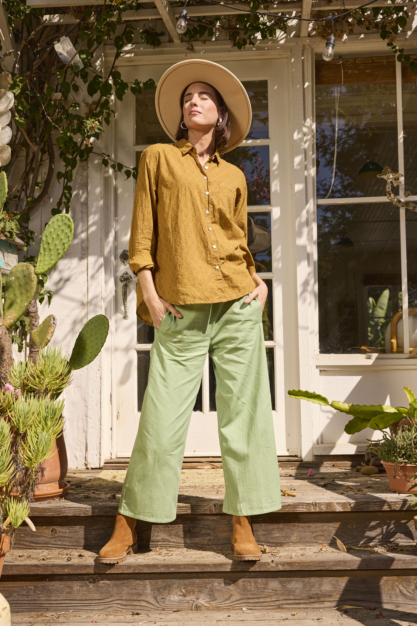 Good Boyfriend Shirt - Sunflower Overdye Honeycomb - Image 5