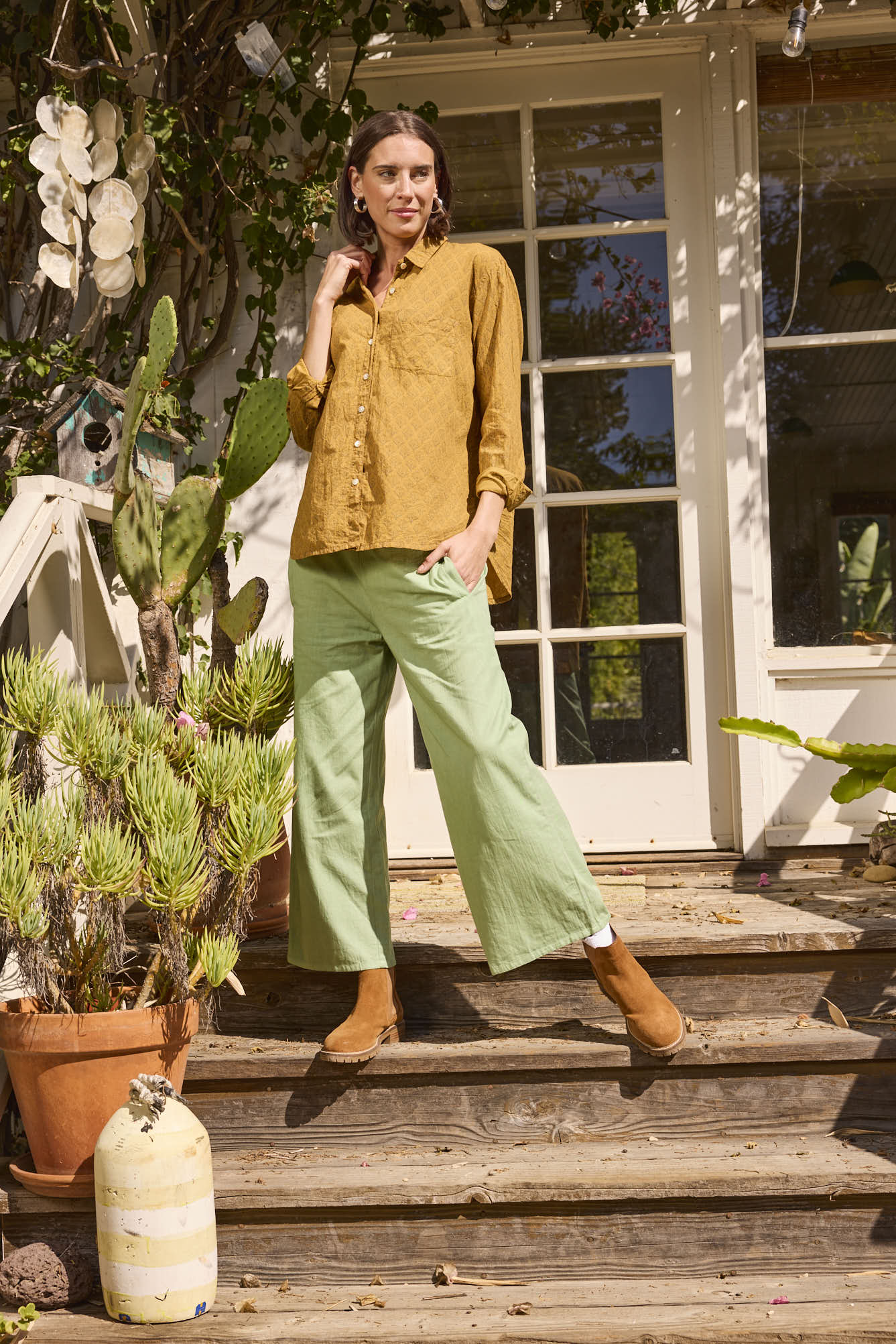 Good Boyfriend Shirt - Sunflower Overdye Honeycomb - Image 7